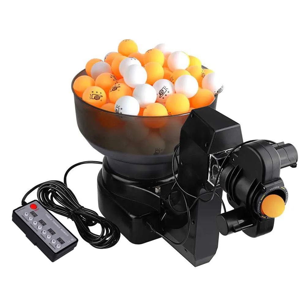 YUEWO Robot da Ping Pong, Macchina Automatica per Palline da Ping-Pong per l'allenamento di 100 Palline Sfere di Lancio Lancia Automatica