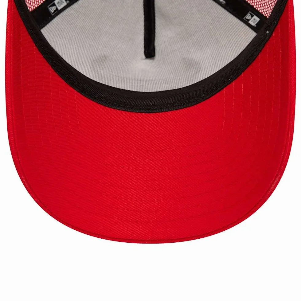 New Era Chicago Bulls NBA A-Frame Adjustable Trucker Cap White Red