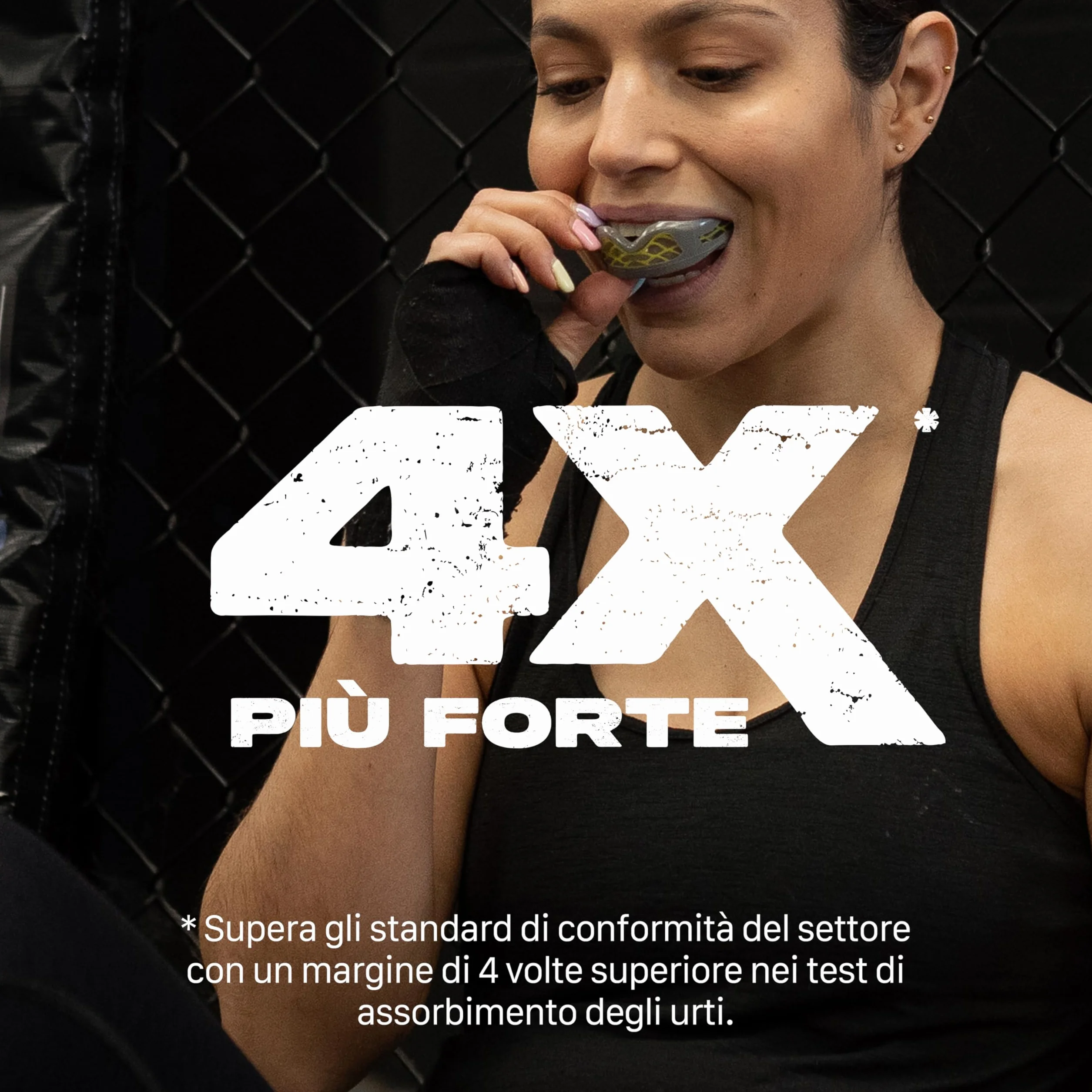 SAFEJAWZ Nitro Paradenti Sportivo Completo per Adulti e Bambini Rugby MMA Hockey Judo Boxe Grigio
