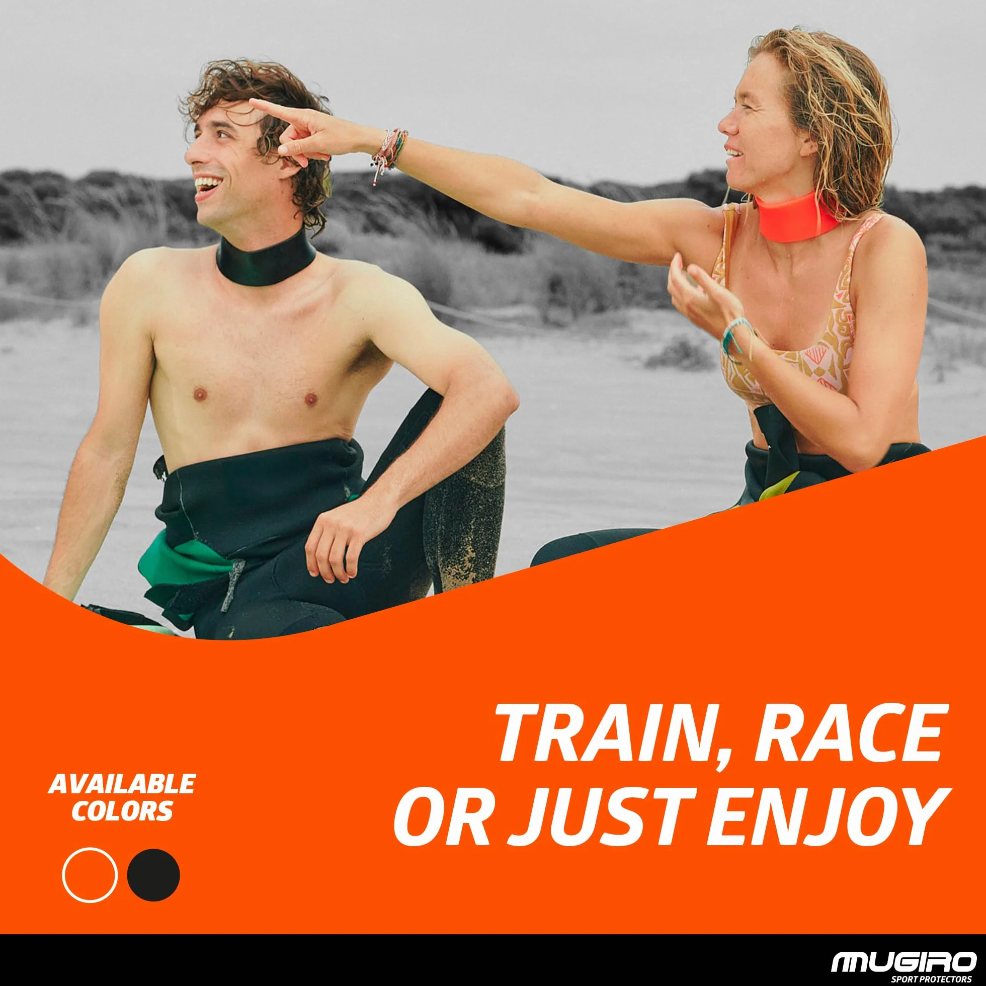 Protezione Collo per Muta in Neoprene Arancione – Collare Elastico per Nuoto, Surf e Immersioni