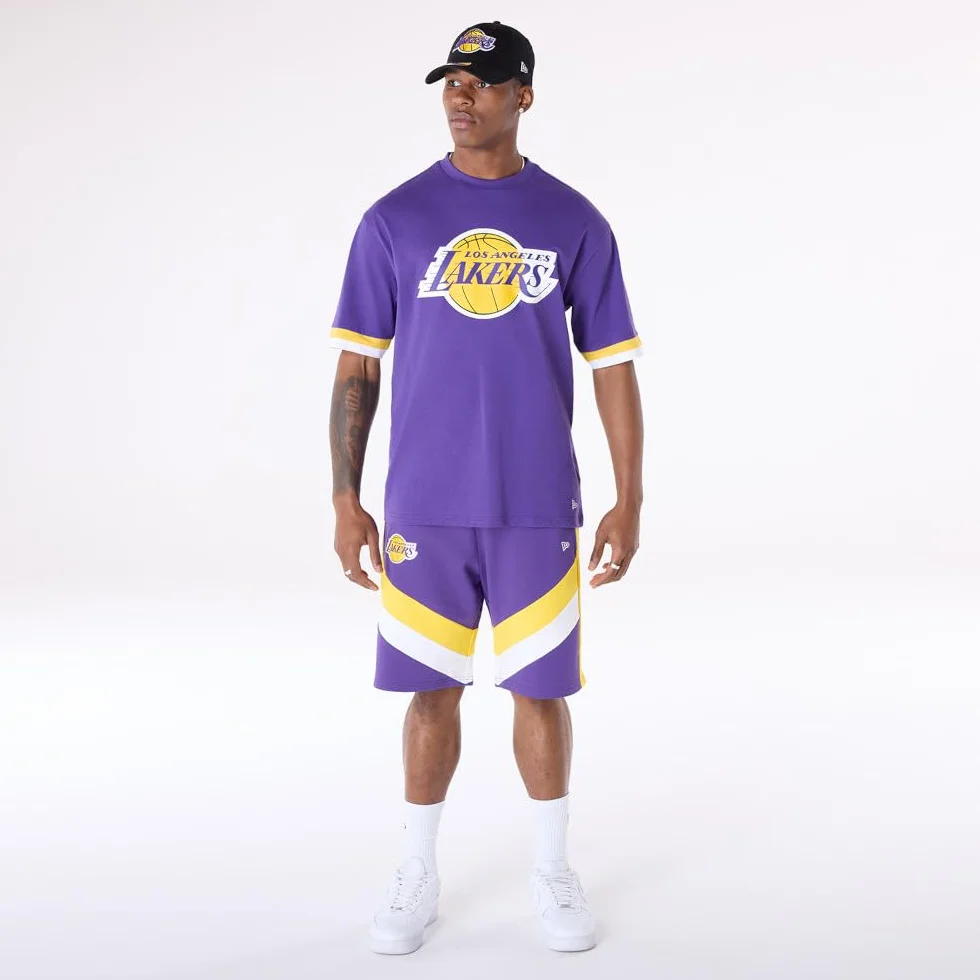 New Era NBA Panel Oversized Maglietta Los Angeles Lakers Viola