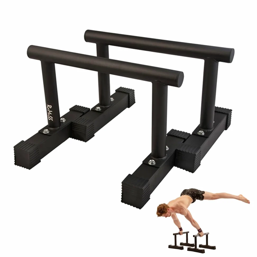 RAMASS Parallele Calisthenics, Ginnastica, Fitness, Corpo Libero per Uomo e Donna, Lega di acciaio