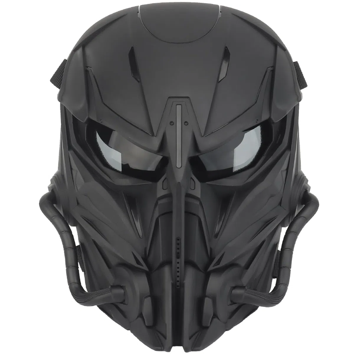 Maschera Airsoft Maschera integrale Alien Cosplay con occhiali per Halloween Cosplay Movie Props Paintball CS Gioco