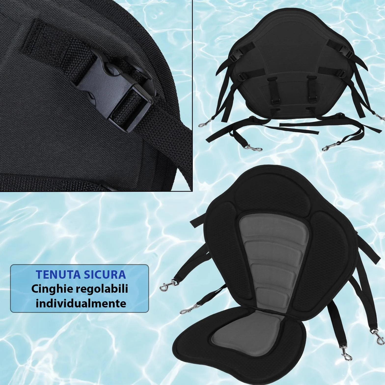 ALPIDEX Sedile Tavola SUP Kajak Sedia Kajak Canoa Stand Up Paddle Board