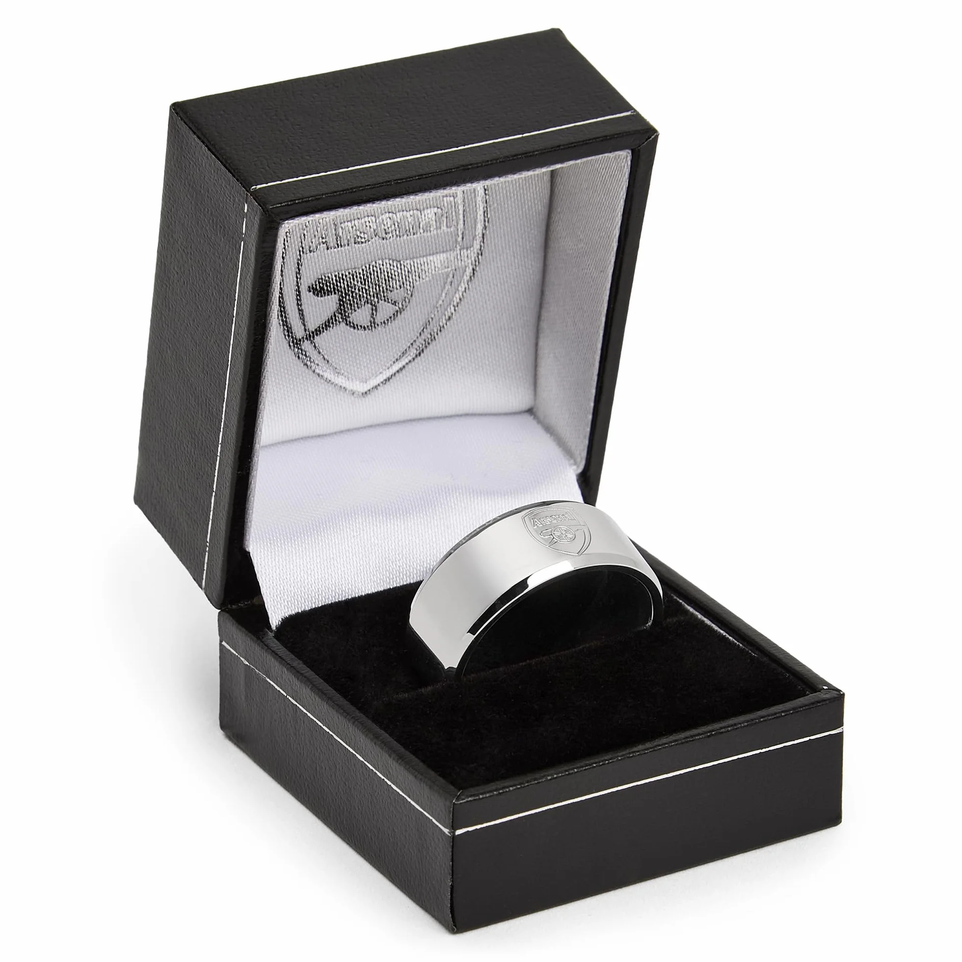 Official Licensed Stainless Steel Crest Band Ring - Mens/Unisex Football Fan Gift
