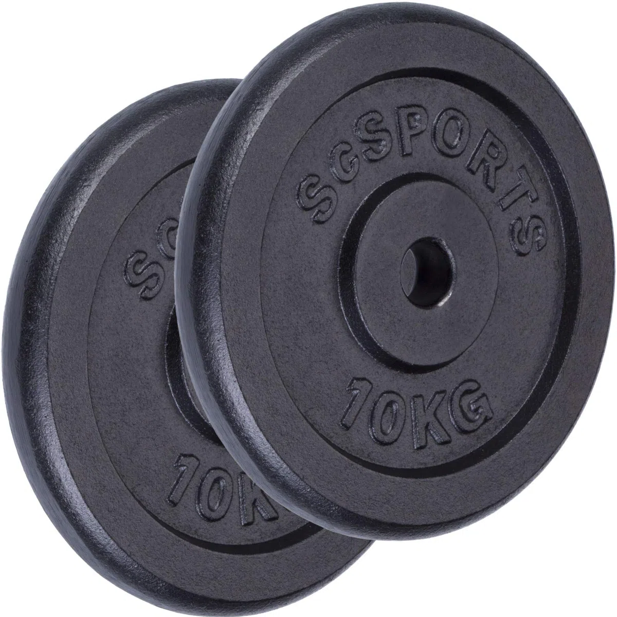 ScSports - 2 Pesi da 10 kg, Diametro Foro 30 mm