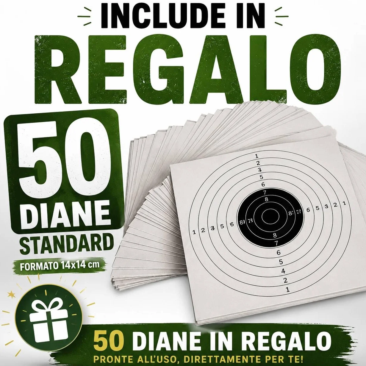 Bersagli standard 14x14 cm acciaio per tiro al bersaglio softair fucili aria compressa 50 sztuk