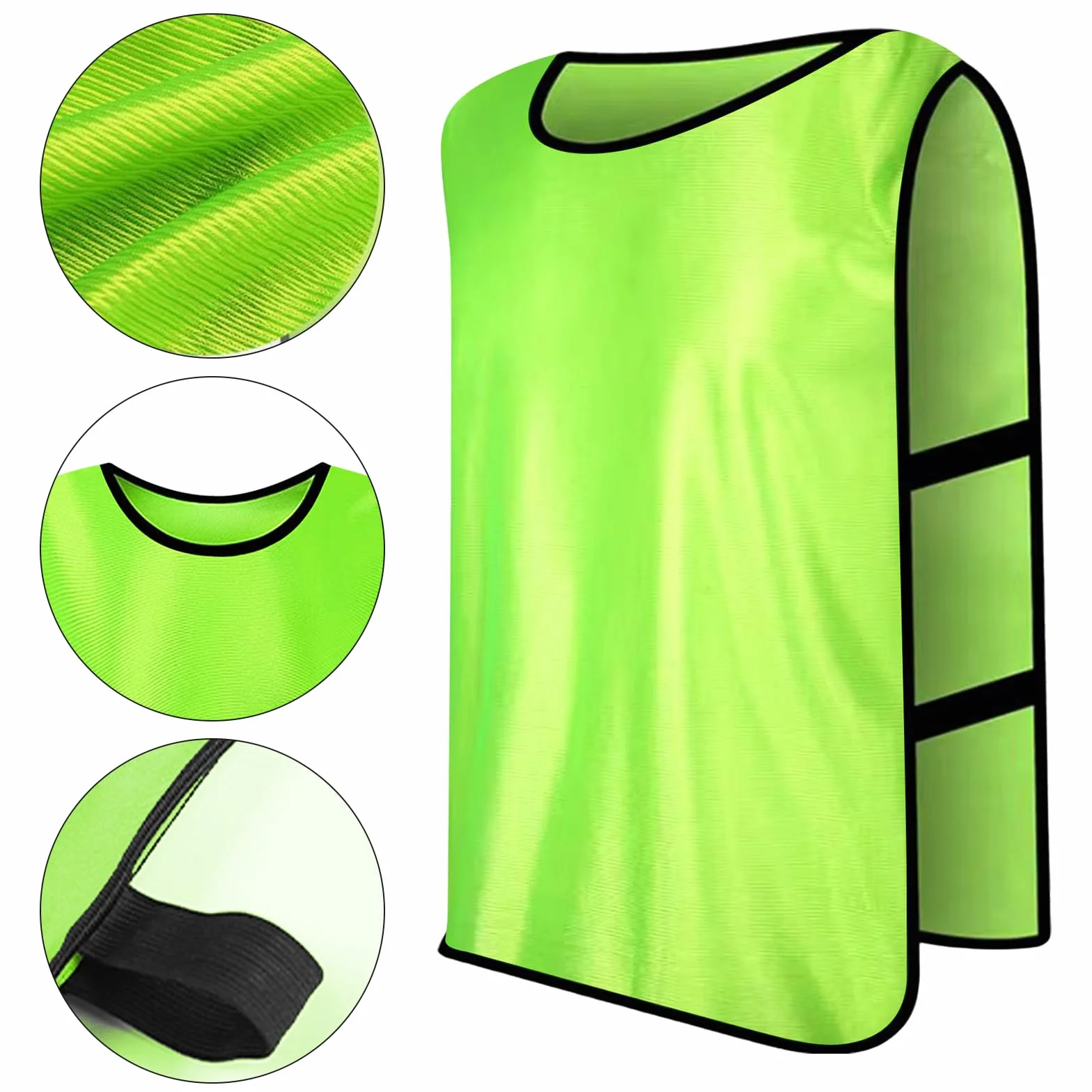PORFOYO Calcio Pettorine Riutilizzabili 12 Pezzi Gilet Da Allenamento Verde