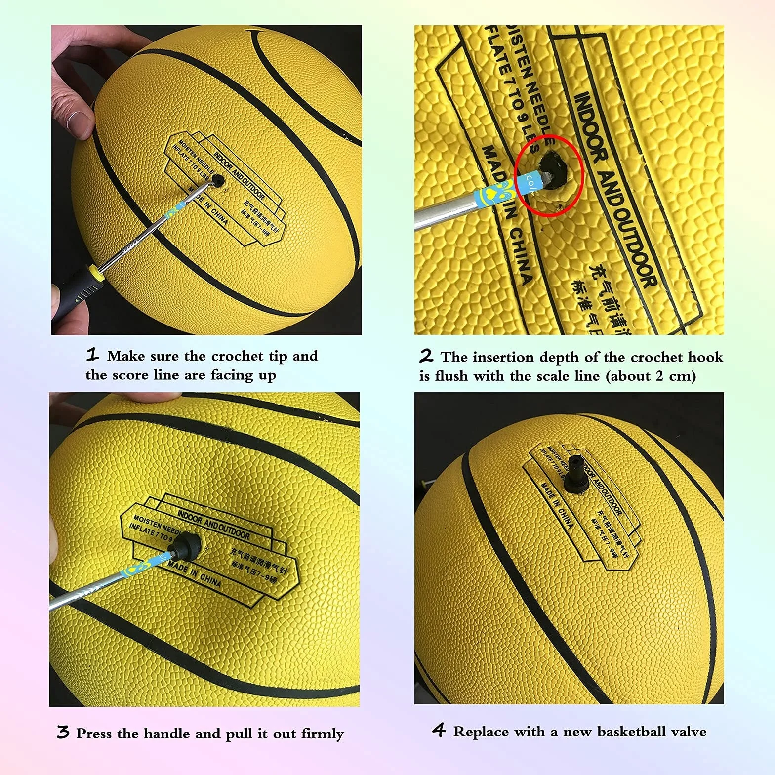 10 valvole di Ricambio per Basket, Kit Riparazione per valvole a Sfera Sportive