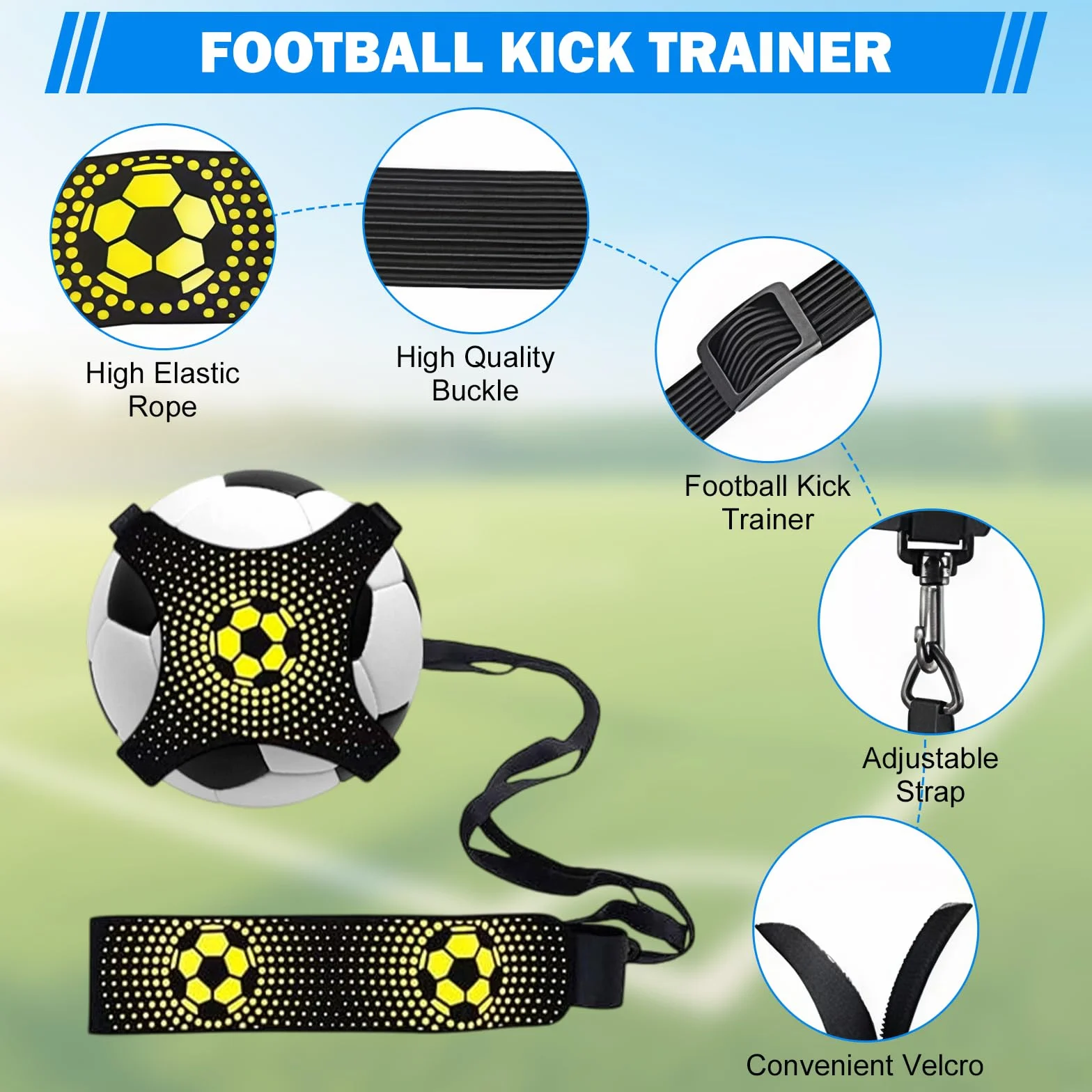 Cinesini per Allenamento Calcio, Set Completo con Scala 6m, 12 Cinesini e Lanciatore di Calcio