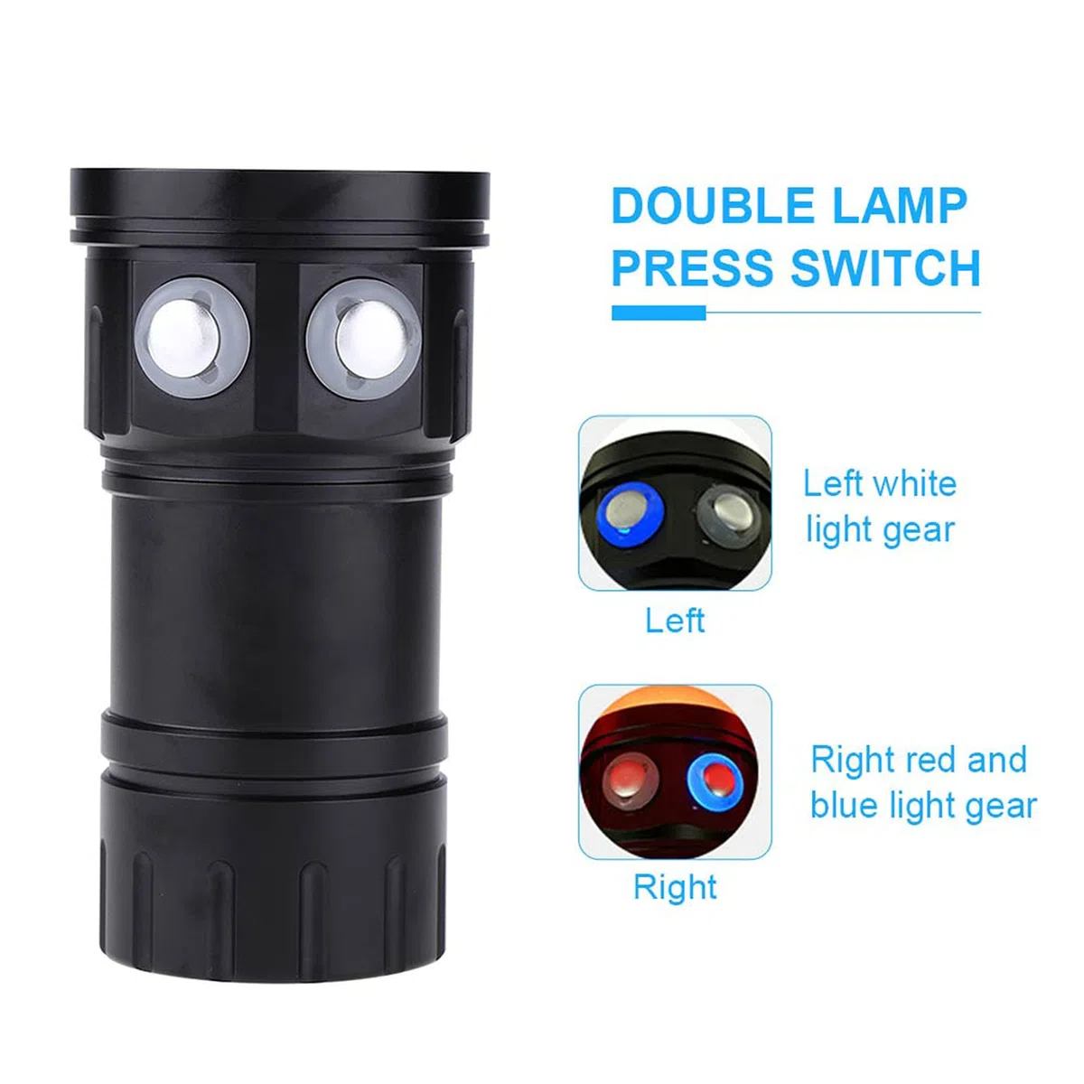 Torcia Subacquea,Torcia Subacquea Subacquea 3.7V 28800Lm, Torcia Subacquea Impermeabile Profondità 80m con Supporto Staffa per Grotta Sottomarina di Notte, Torcia Subacquea, Torcia Subacquea Sub