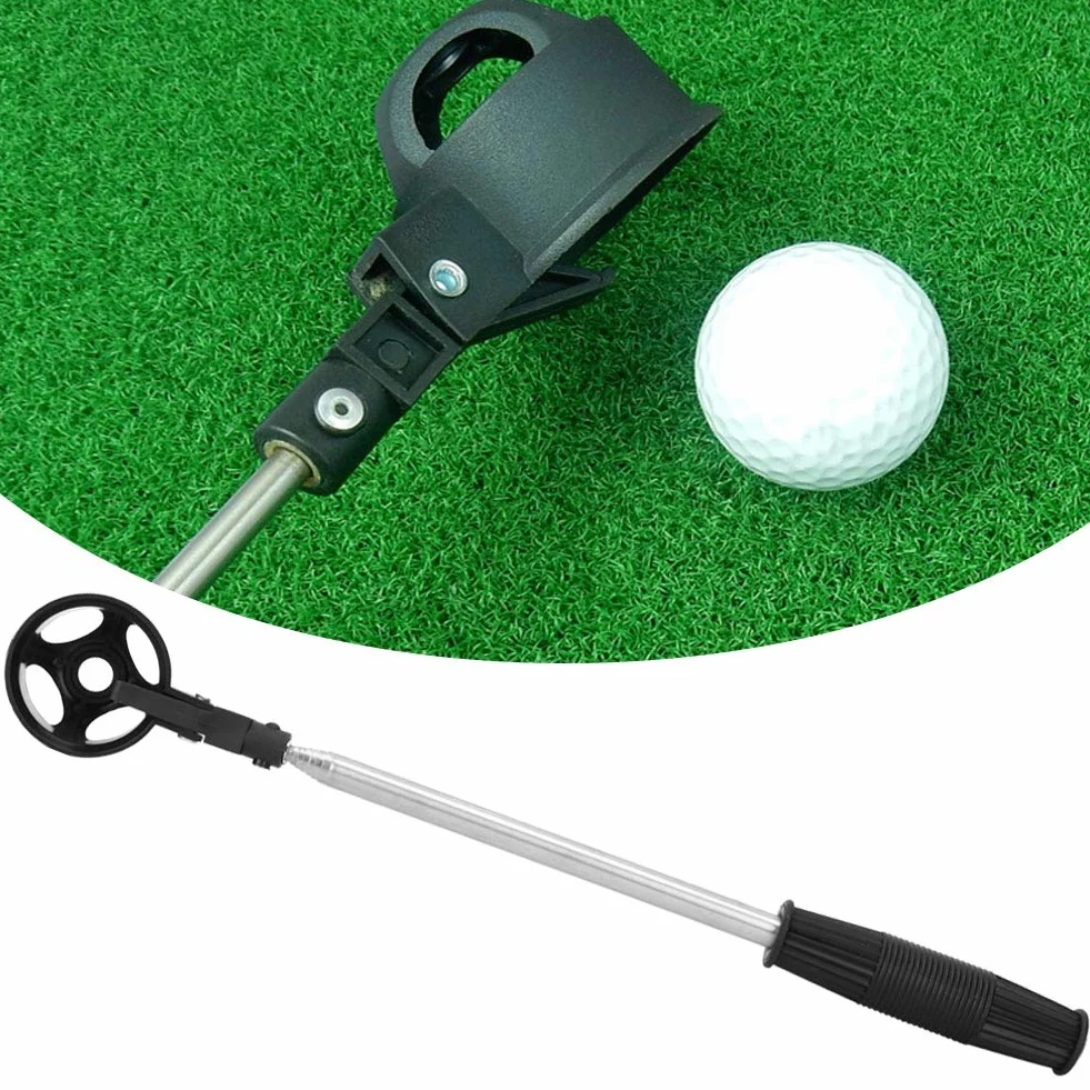 POENVFPO Raccoglitore di Palline da Golf, Raccoglitore di Palline da Golf Telescopico Portatile con Accessori per Strumenti da Golfista con Bloccaggio Automatico