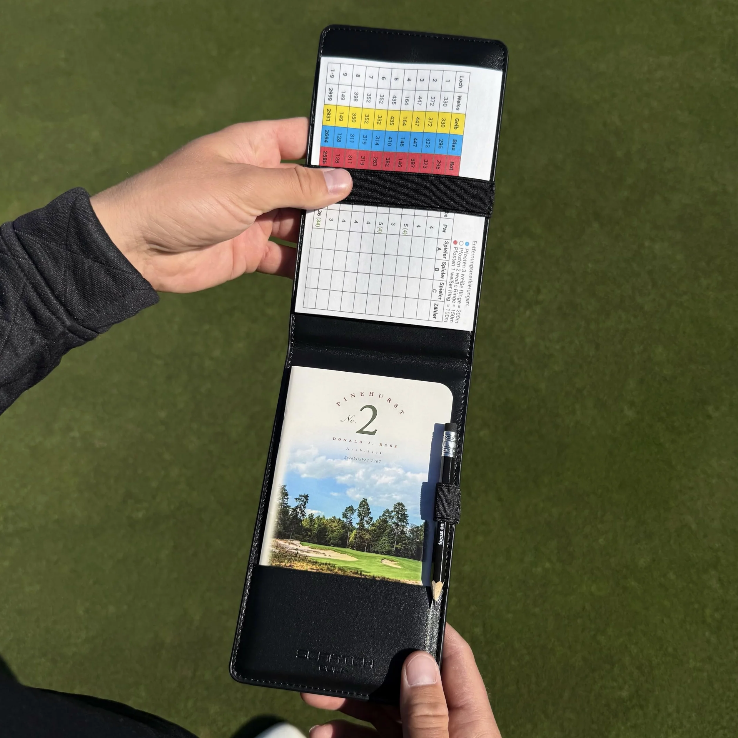 Generisch Scratch Golf Porta carte punteggio con matita Scorecard Holder