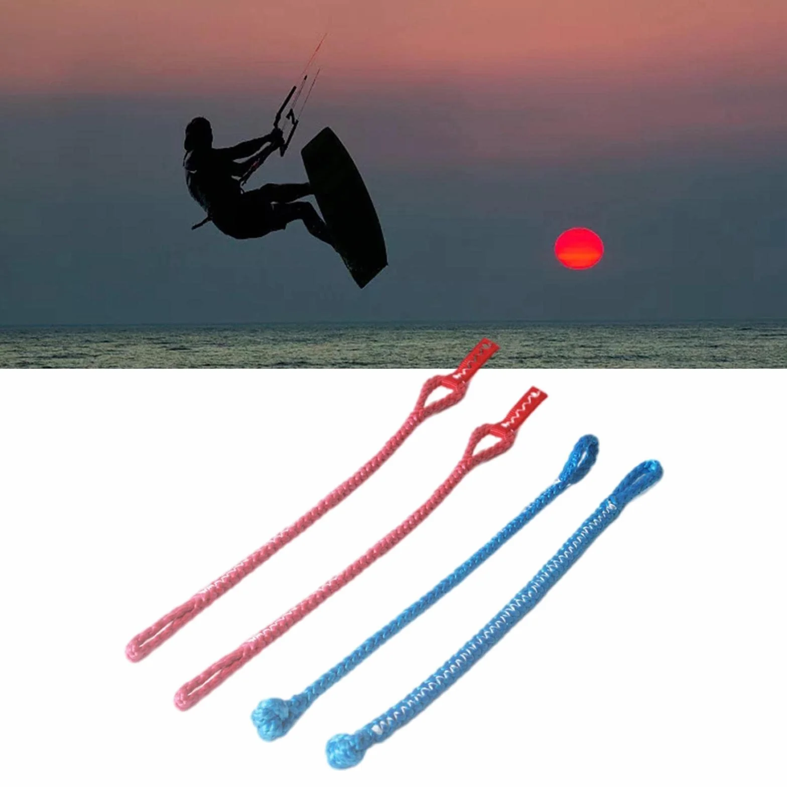 Universal Pigtail Set 4 Kite Kitesurf Kiteboarding Linea 1000KG Rosso Blu