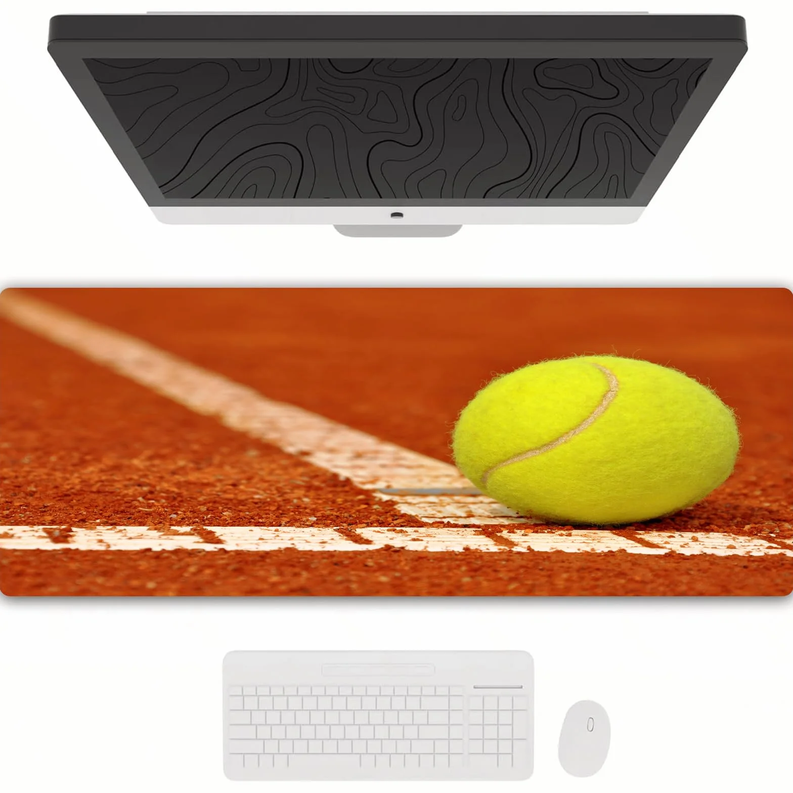 Tappetino per mouse da gioco 40x90 cm antiscivolo impermeabile bordi cuciti