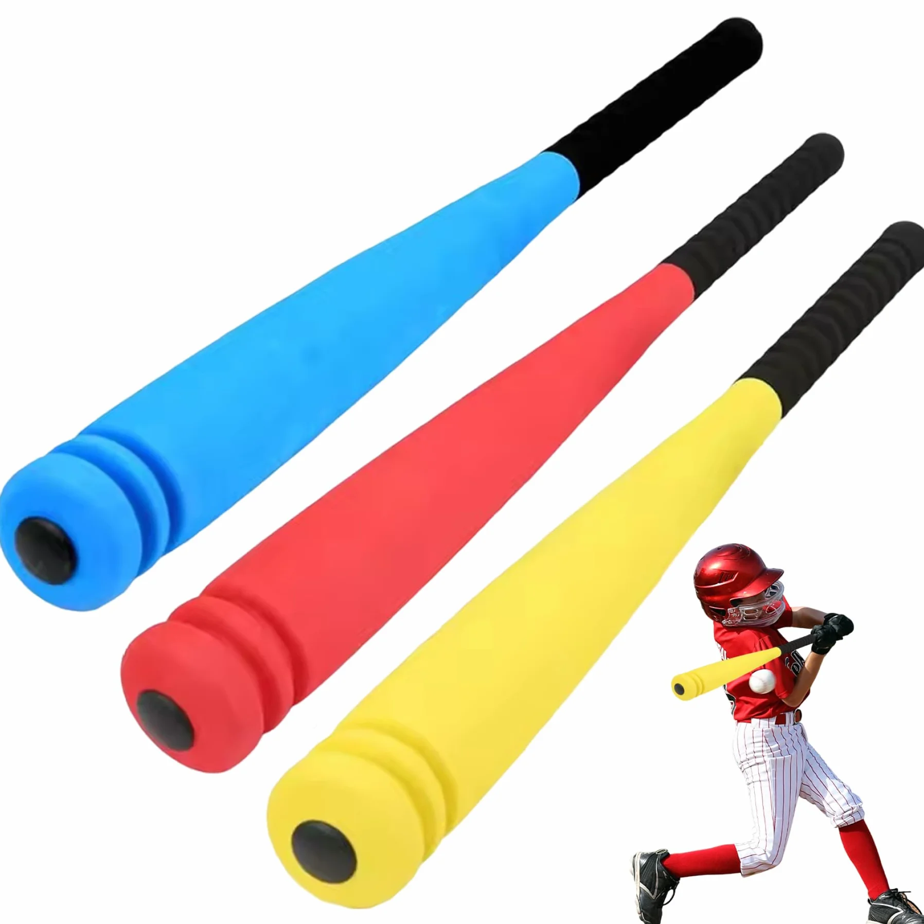 Mazza da baseball per bambini in schiuma EVA 21 pollici 3 pezzi giocattolo morbido all'aperto