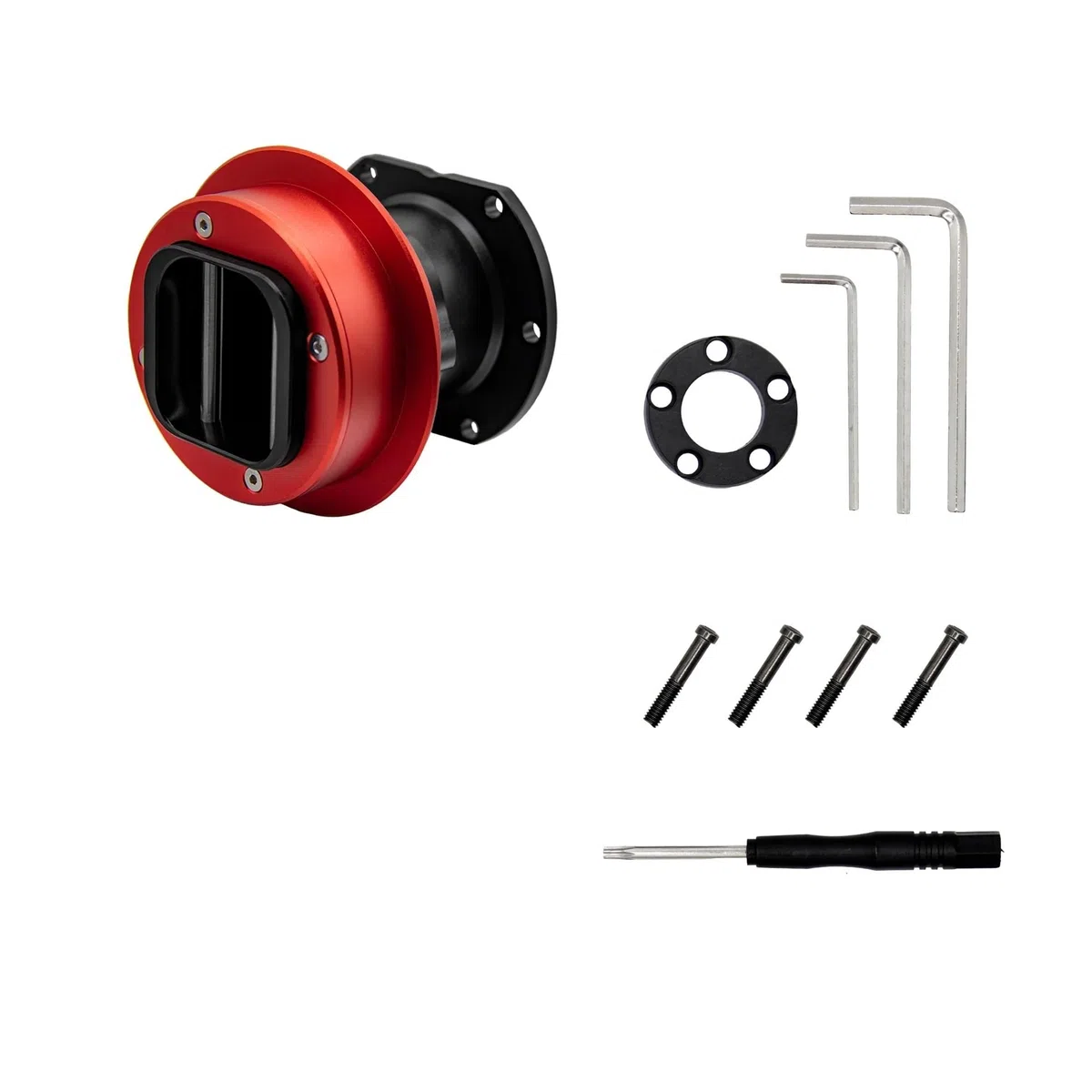 Compatibile con l'adattatore Fanatec QR2 Wheel-Side e QR2 Pro Quick Release for il sistema del volante(QR2Pro (Red))