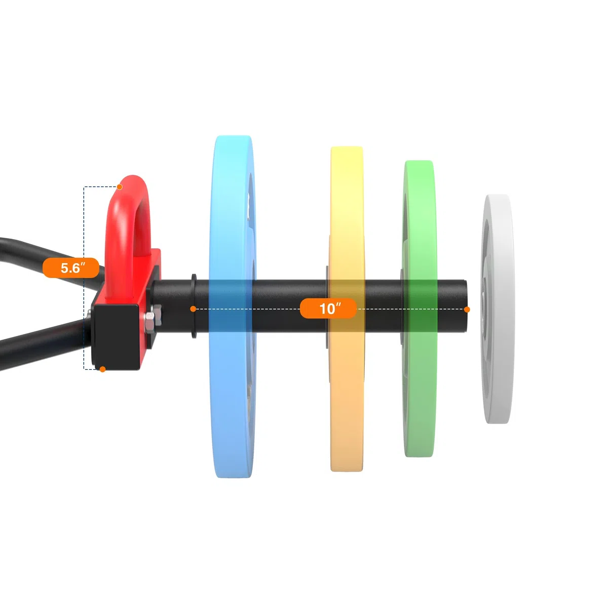 JX FITNESS Barra olimpica da 5 cm, barra esagonale per squat, da 124 cm, per squat, flessioni, esercizi di spalla, passeggiate agricole, capacità di 180 kg, per allenamento a casa e palestra