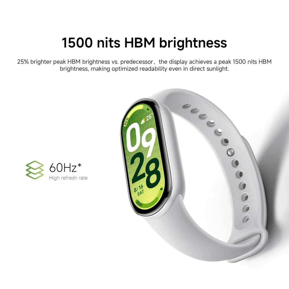 Xiaomi Mi Smart Watch Band 10, impermeabile 5 ATM, fitness tracker con contapassi, smartwatch sportivo, smart band per salute, per uomo e donna, display AMOLED da 4,37 cm, oltre 150 modalità sportive