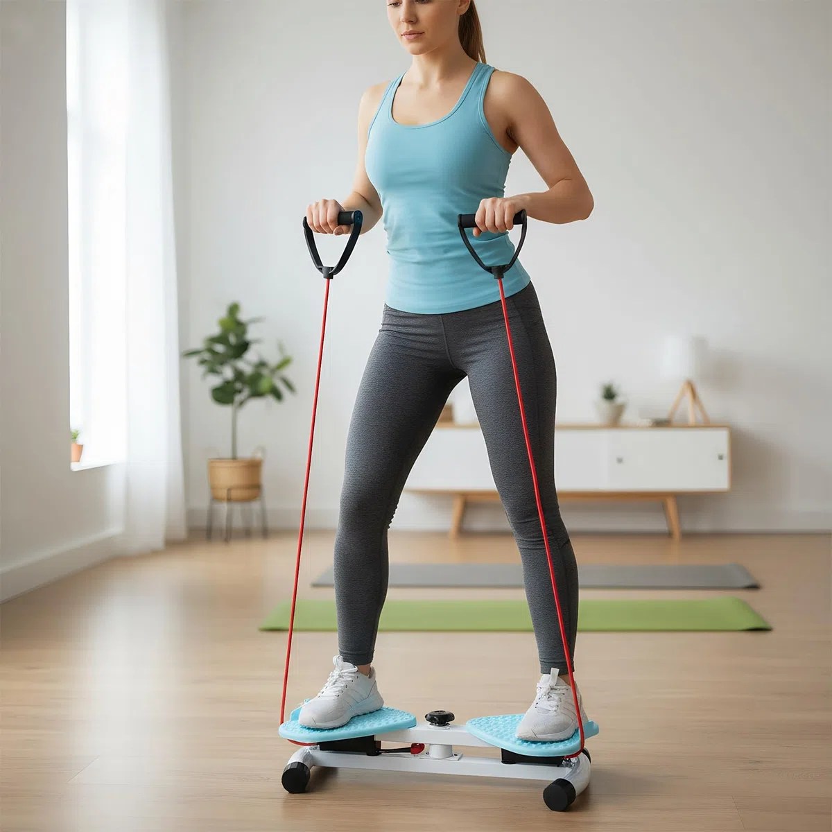 Macchina per la torsione della vita, disco rotante antiscivolo, strumento per il fitness senza rumore, piattaforma per esercizi di torsione liscia per addominali, allenamento in palestra, attrezzatura