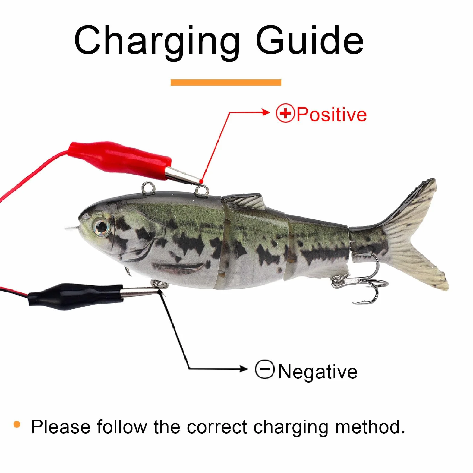 Esca da Pesca Elettrica Swimbait LED Ricaricabile USB Multisnodato