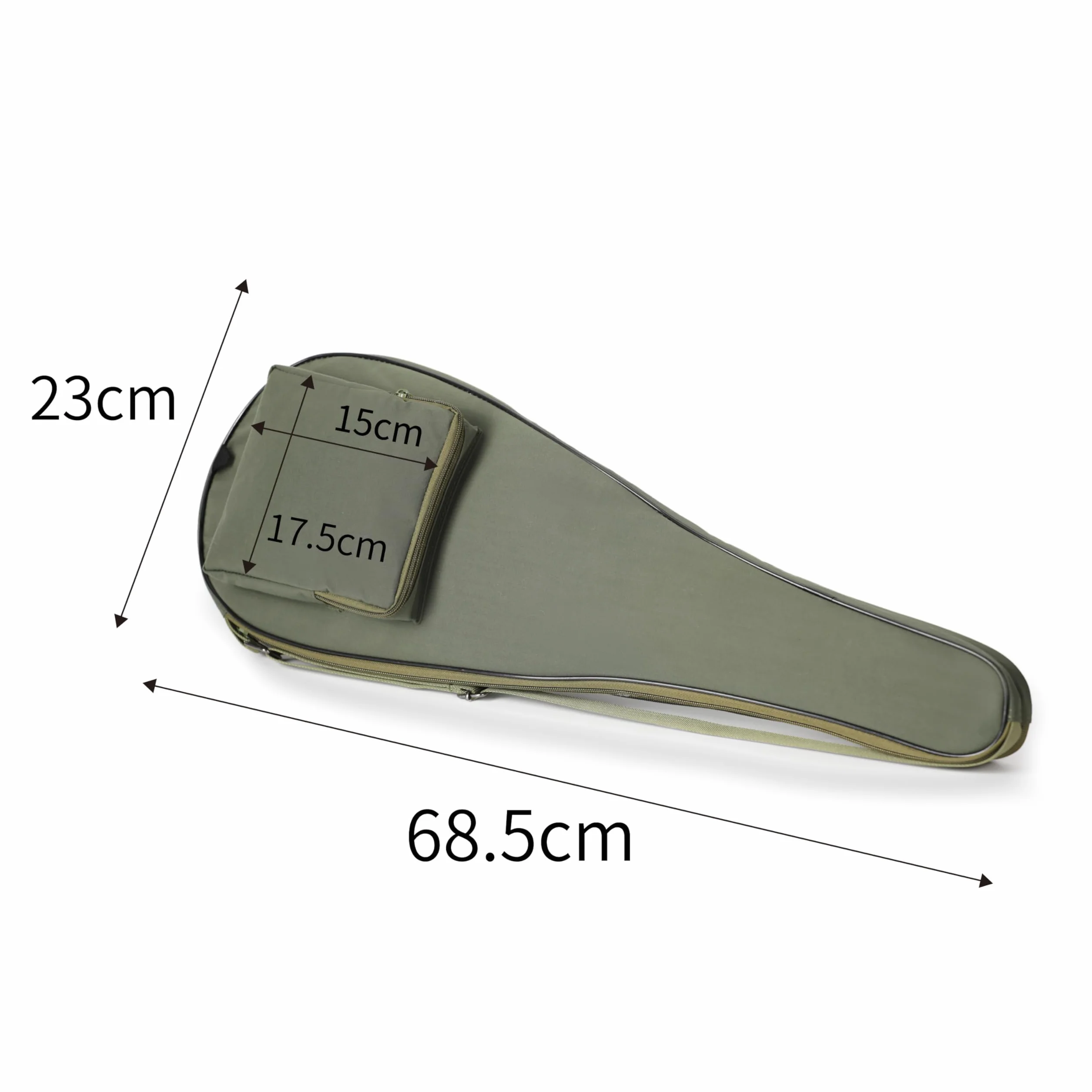Alephnull Copertura per racchetta da squash per 2 racchette, borsa imbottita con tasca per palline con cerniera