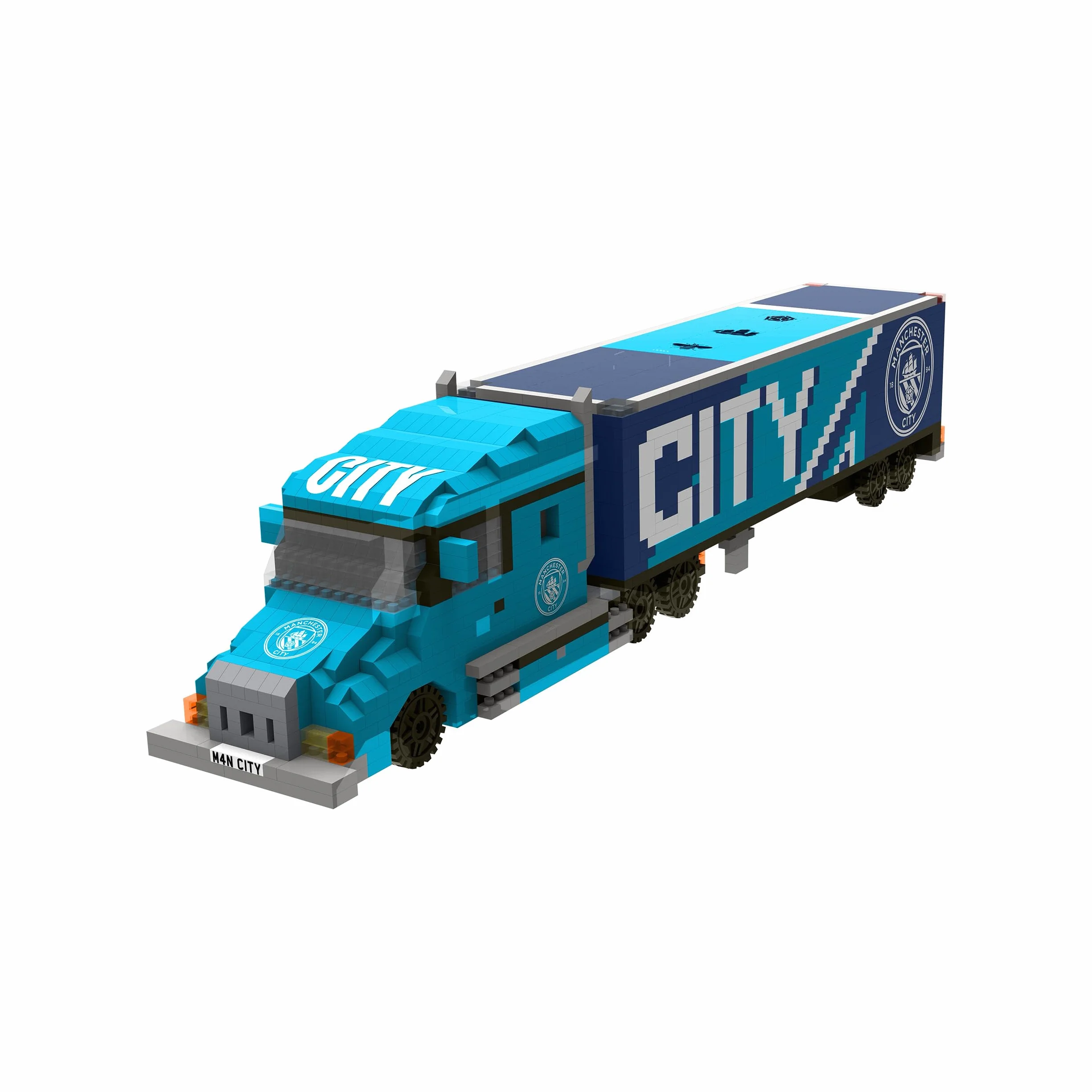 FOCO Prodotto con licenza ufficiale Manchester City FC BRXLZ camion 3D Bricks giocattolo da costruzione