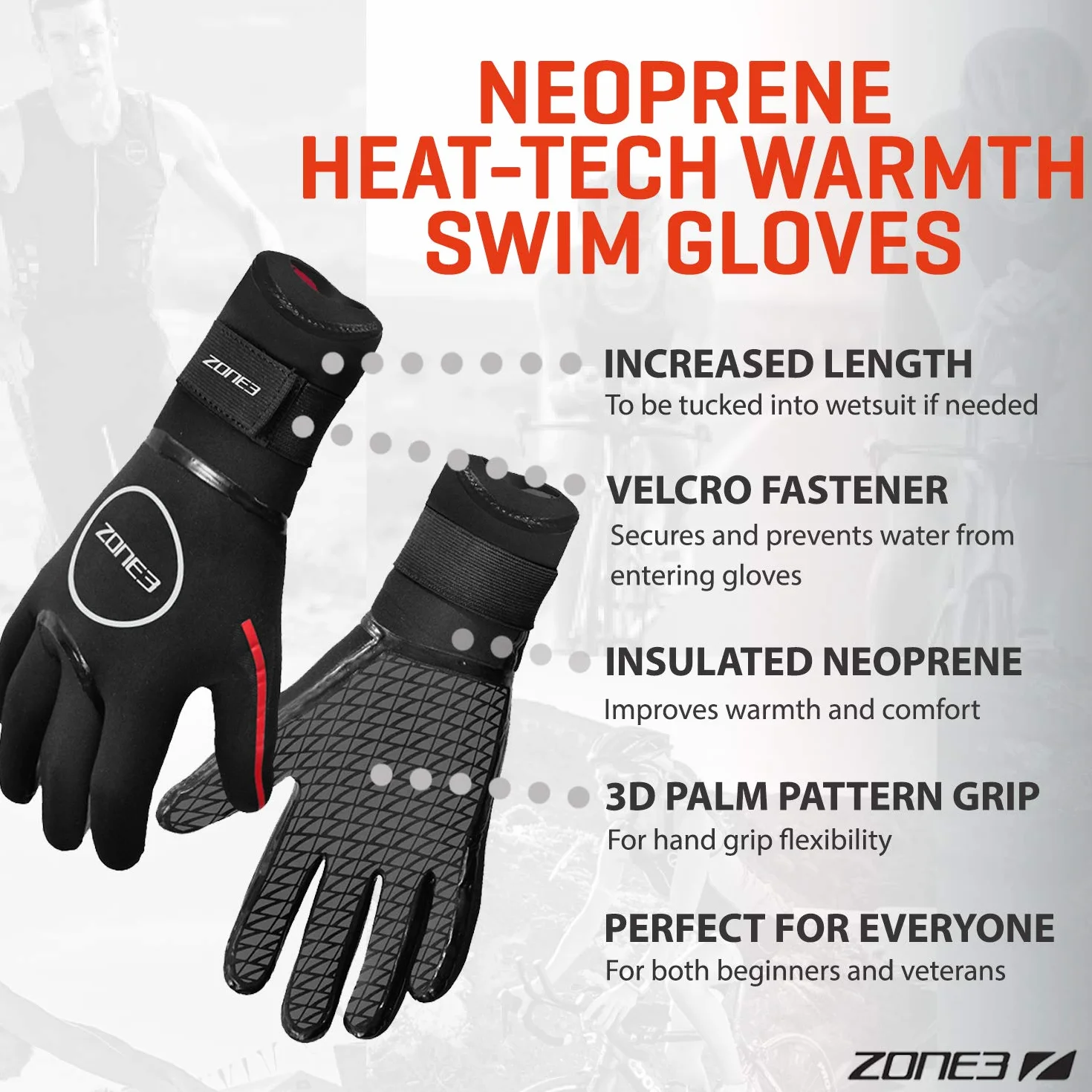 ZONE3 Guantes Heat Tech Neopreno Unisex Adulto