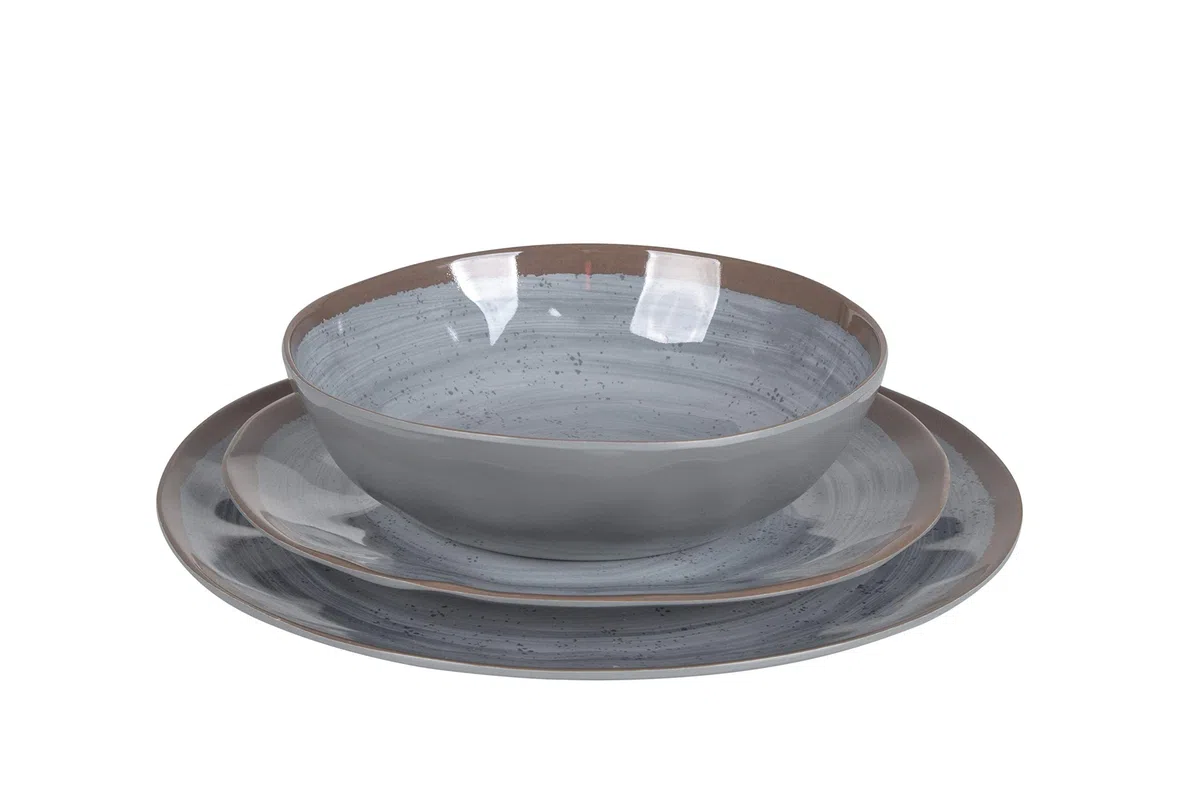 Bo-Camp - Stoviglie - 100% Melamina - 12-Pezzi - Halo