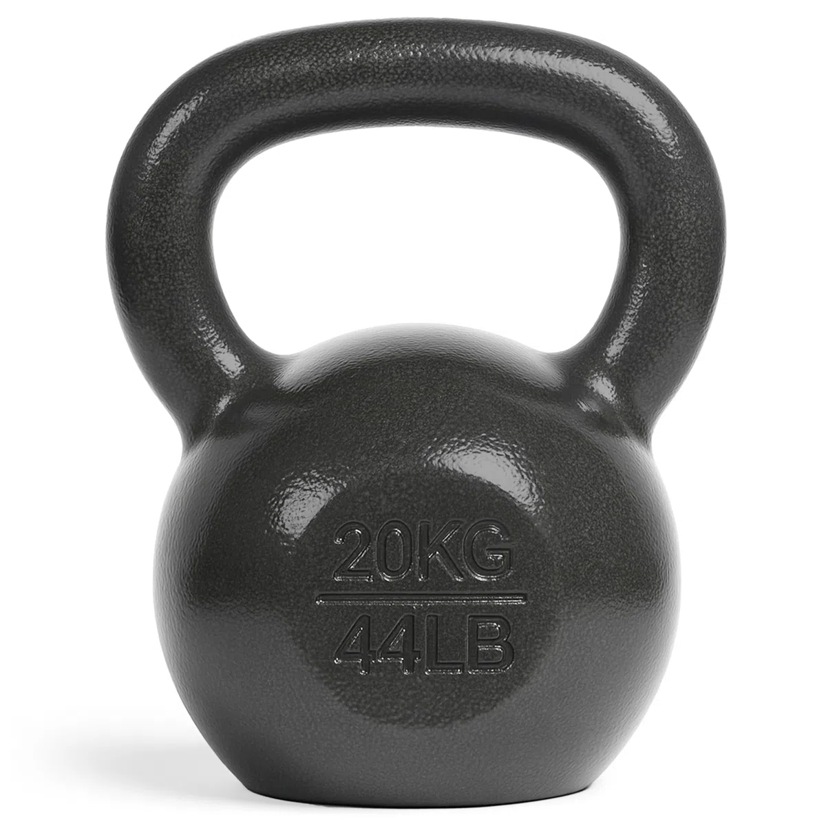 unycos - Kettlebell 20 kg in Ghisa con Rivestimento Resistente, Peso con Impugnatura Ergonomica Antiscivolo, Compatto e Facile da Trasportare per Palestra, Fitness, Bodybuilding, Muscoli (Nero)