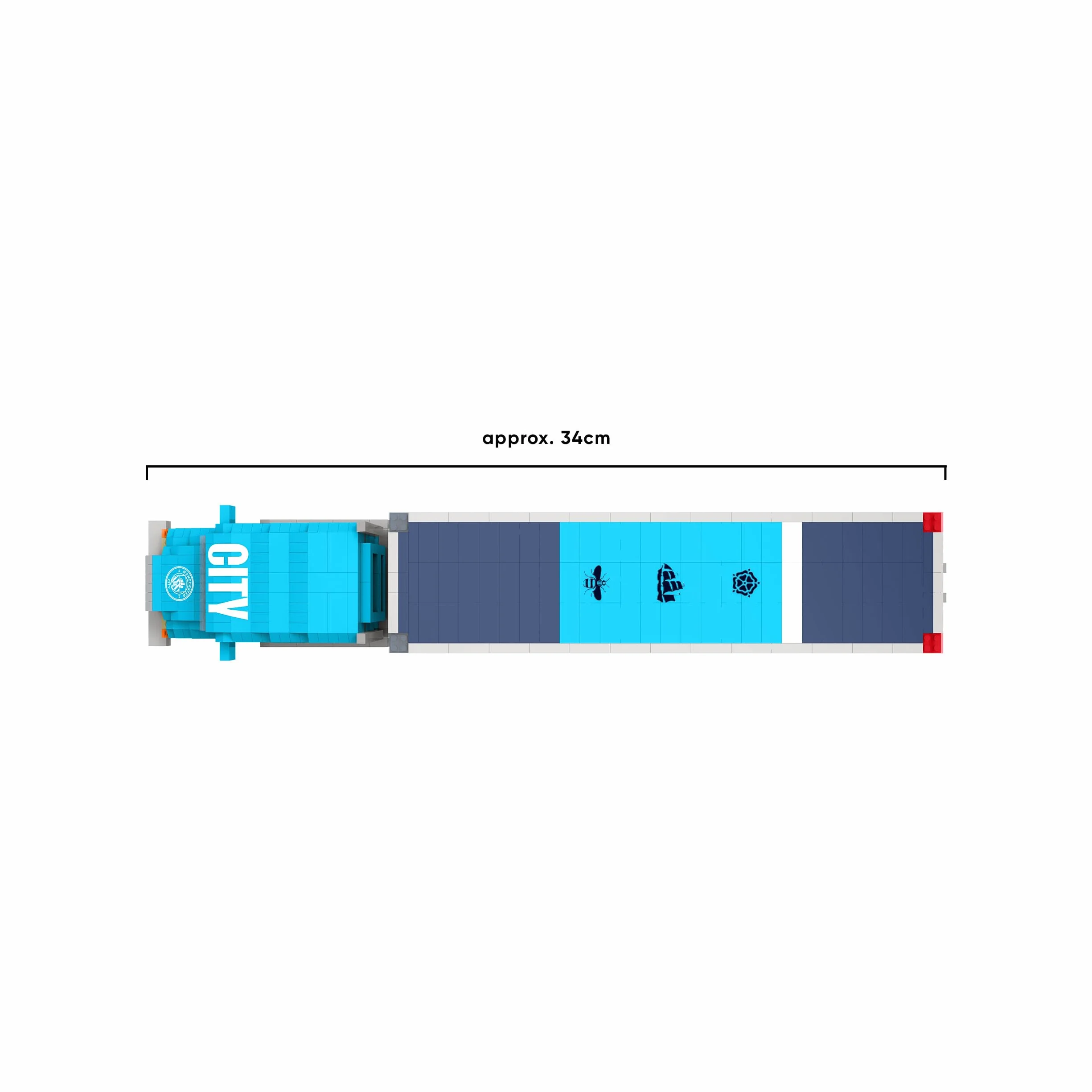 FOCO Prodotto con licenza ufficiale Manchester City FC BRXLZ camion 3D Bricks giocattolo da costruzione