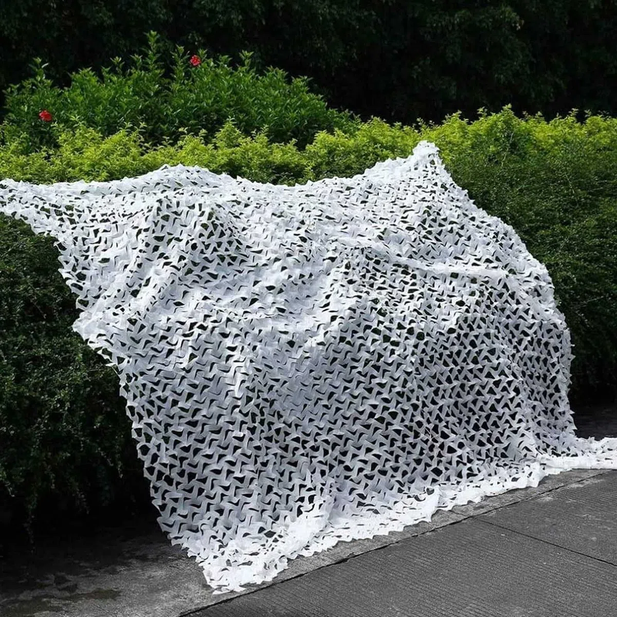 Rete Mimetica Bianca,Rete Ombreggiante Decorativa Per Giardino,Rete Mimetica Camouflage Da Caccia,Rete Militare,Leggera e Resistente,Rete Mimetica Per Protezione Solare,White-9x10m(29.5*32.8ft)