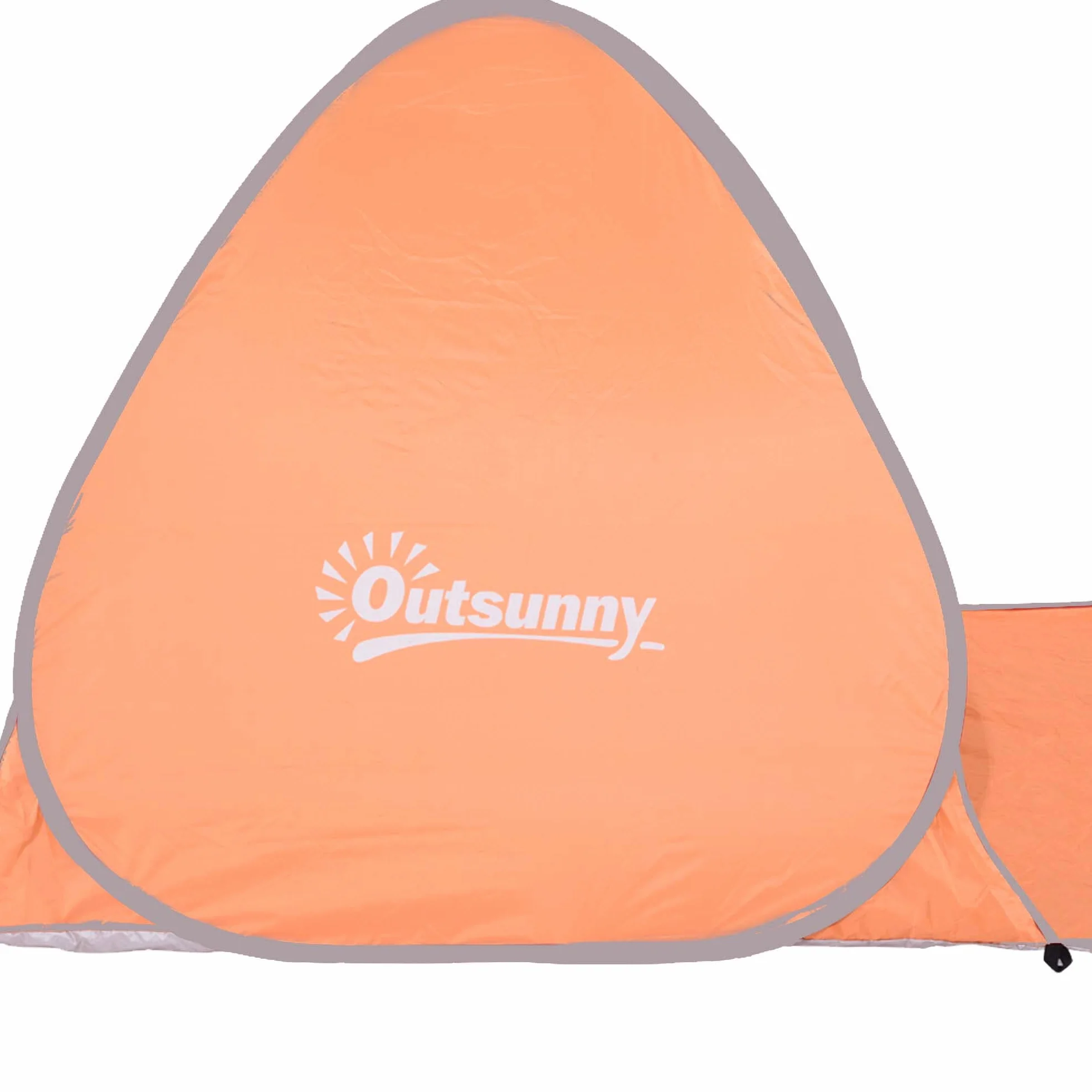 Outsunny Tenda da Spiaggia Pop Up con Protezione UV 30+, Tendalino da Mare Pieghevole con Finestra e Borsa di Trasporto, 200x150x119 cm