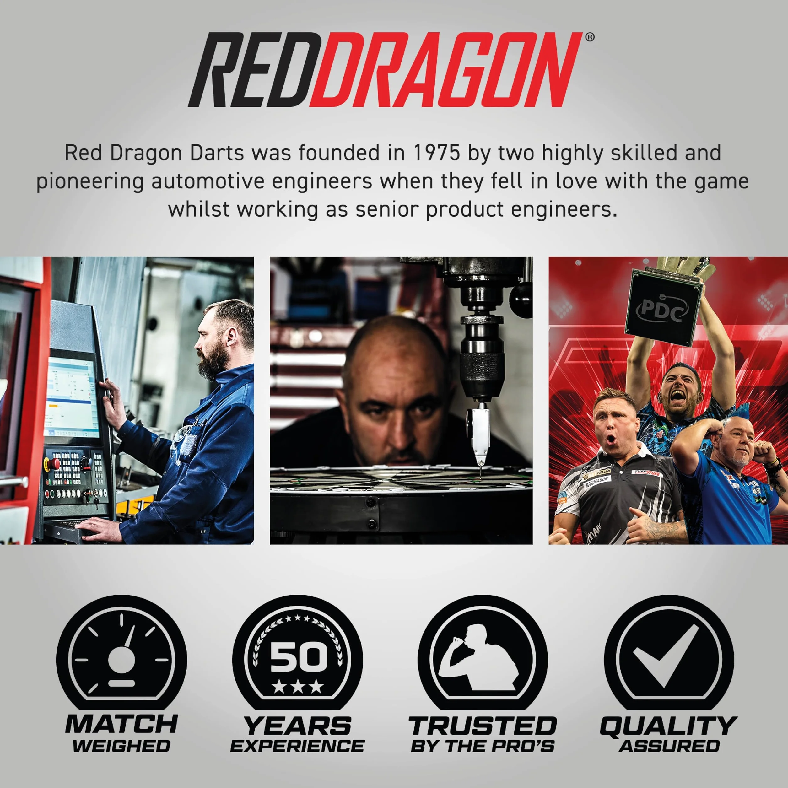 RED DRAGON Gerwyn Price - Set di Freccette in Acciaio al tungsteno con Alette e steli