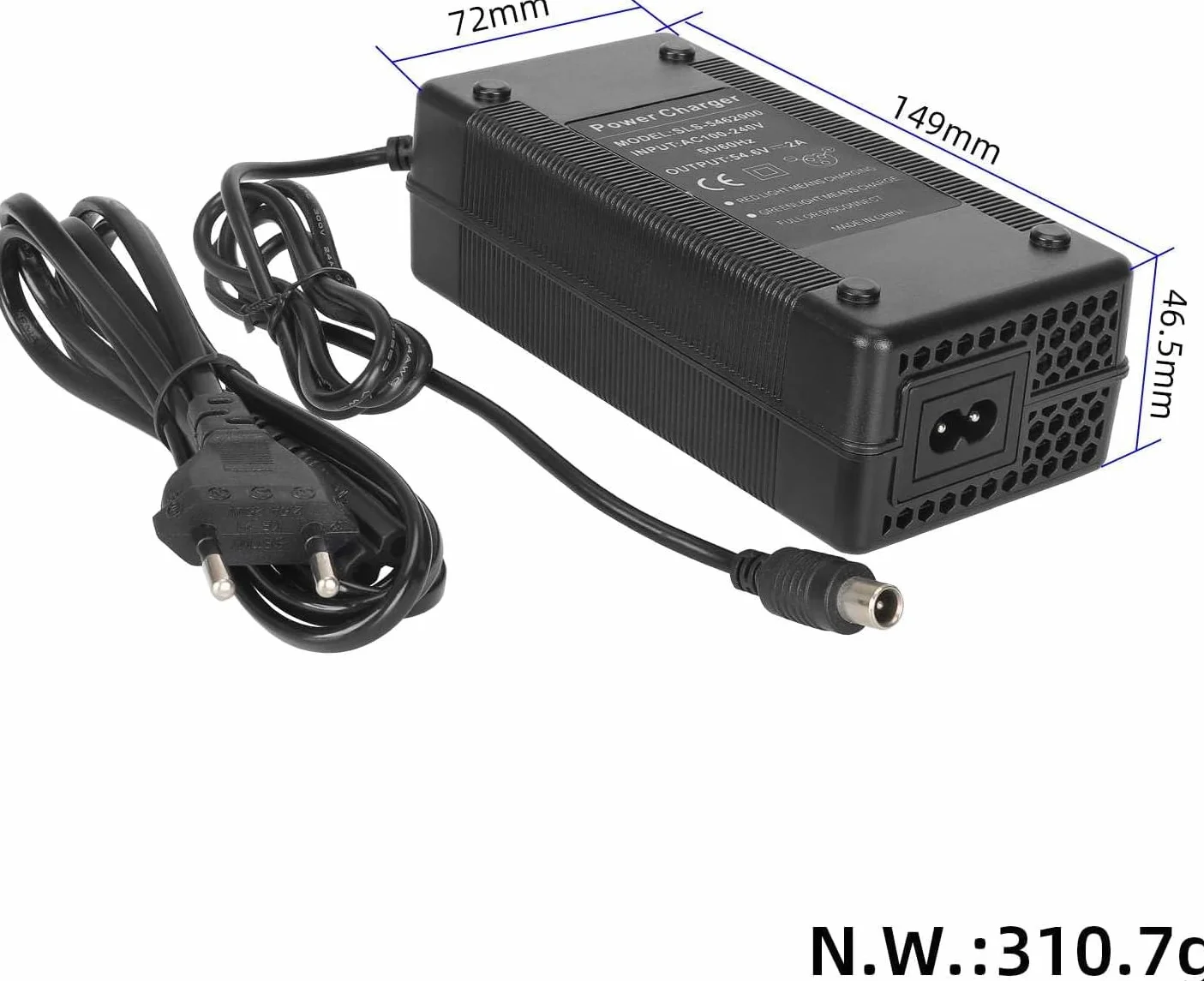 Caricatore 54,6 V 2 A per ENGWE EP-2 Pro Bike e Scooter