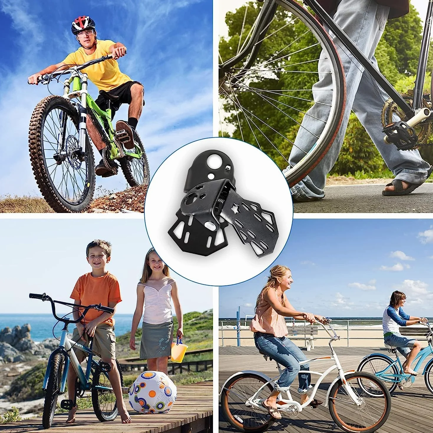 Seggiolino Bici Posteriore PU Spugna Morbido Cuscino per Bambino Donna Uomo