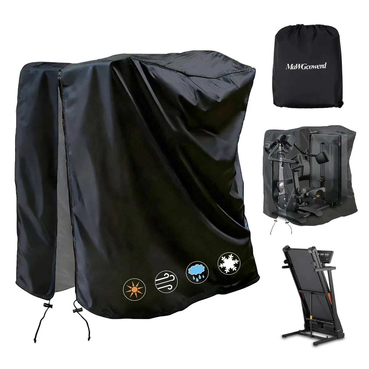 MaWGcowerd Treadmill Cover, Folding Treadmill Cover, Dustproof and Waterproof Cover, Oxford Cloth Waterproof Sunscreen Cover