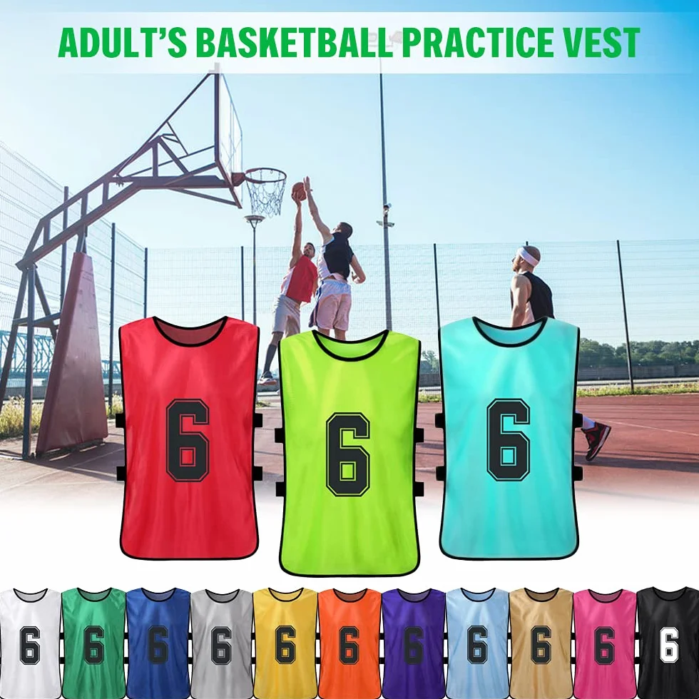 Adulti Soccer Pinnies Quick Drying Football Team Training Bavaglini Numerati Gilet Sportivo
