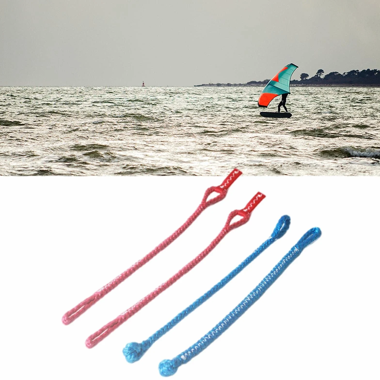 Universal Pigtail Set 4 Kite Kitesurf Kiteboarding Linea 1000KG Rosso Blu