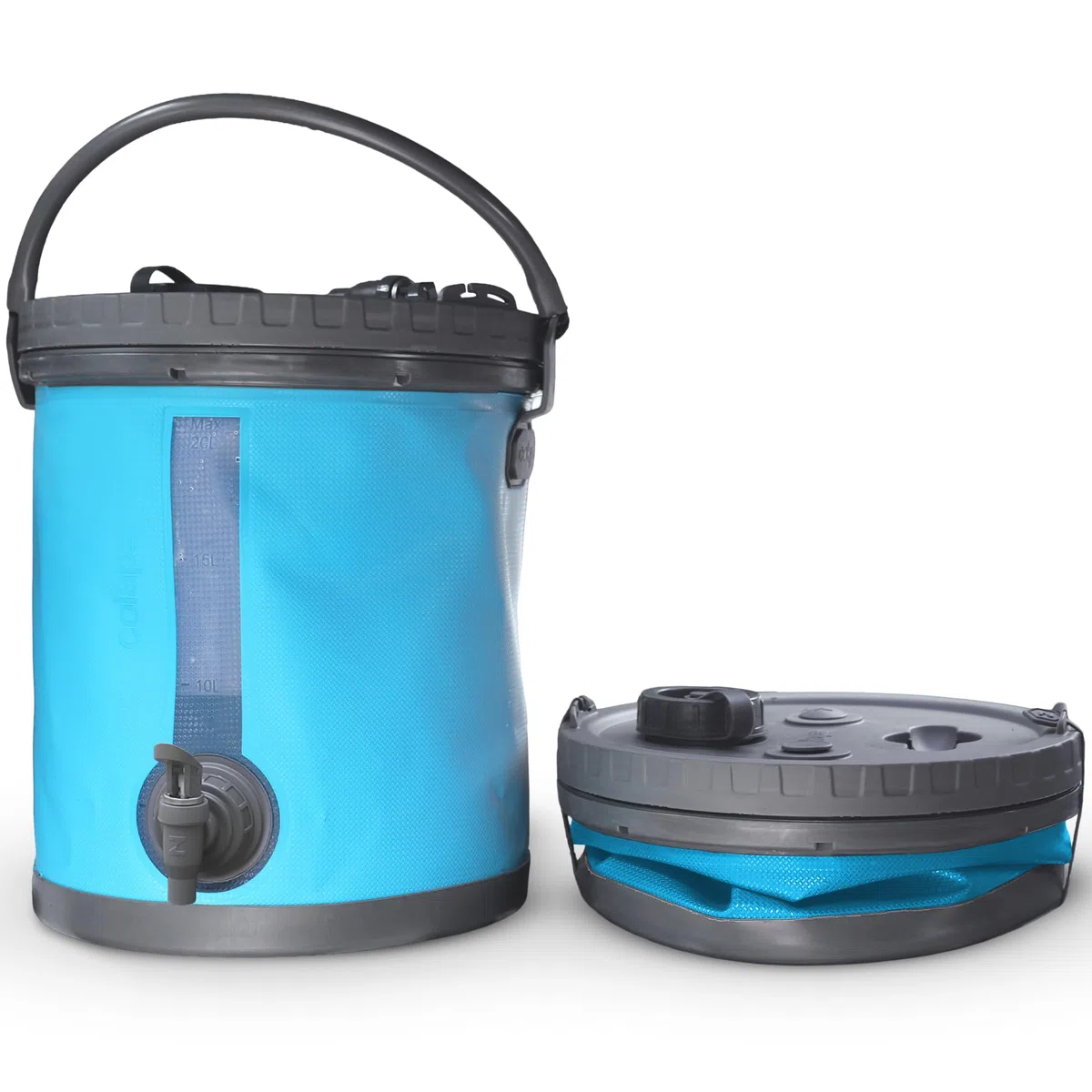 Colapz Tanica Acqua Pieghevole 20L Premium – Senza BPA Contenitore da Campeggio con Coperchio Bloccabile & Rubinetto – Serbatoio Resistente per Acqua Potabile Esterno Giardino & Camper