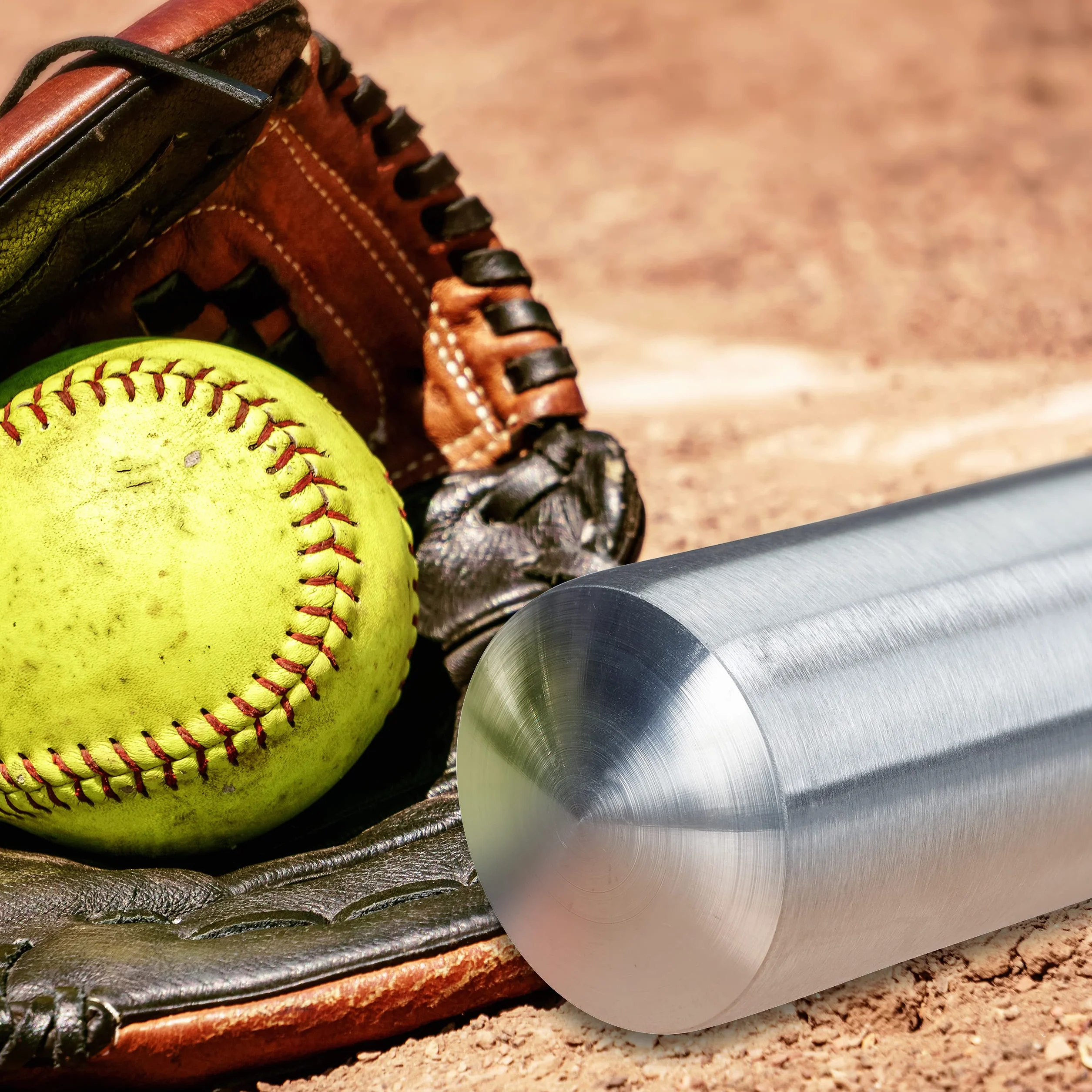 Mazza da Baseball in Alluminio 34 Pollici 86 cm Manico Antiscivolo Argentato