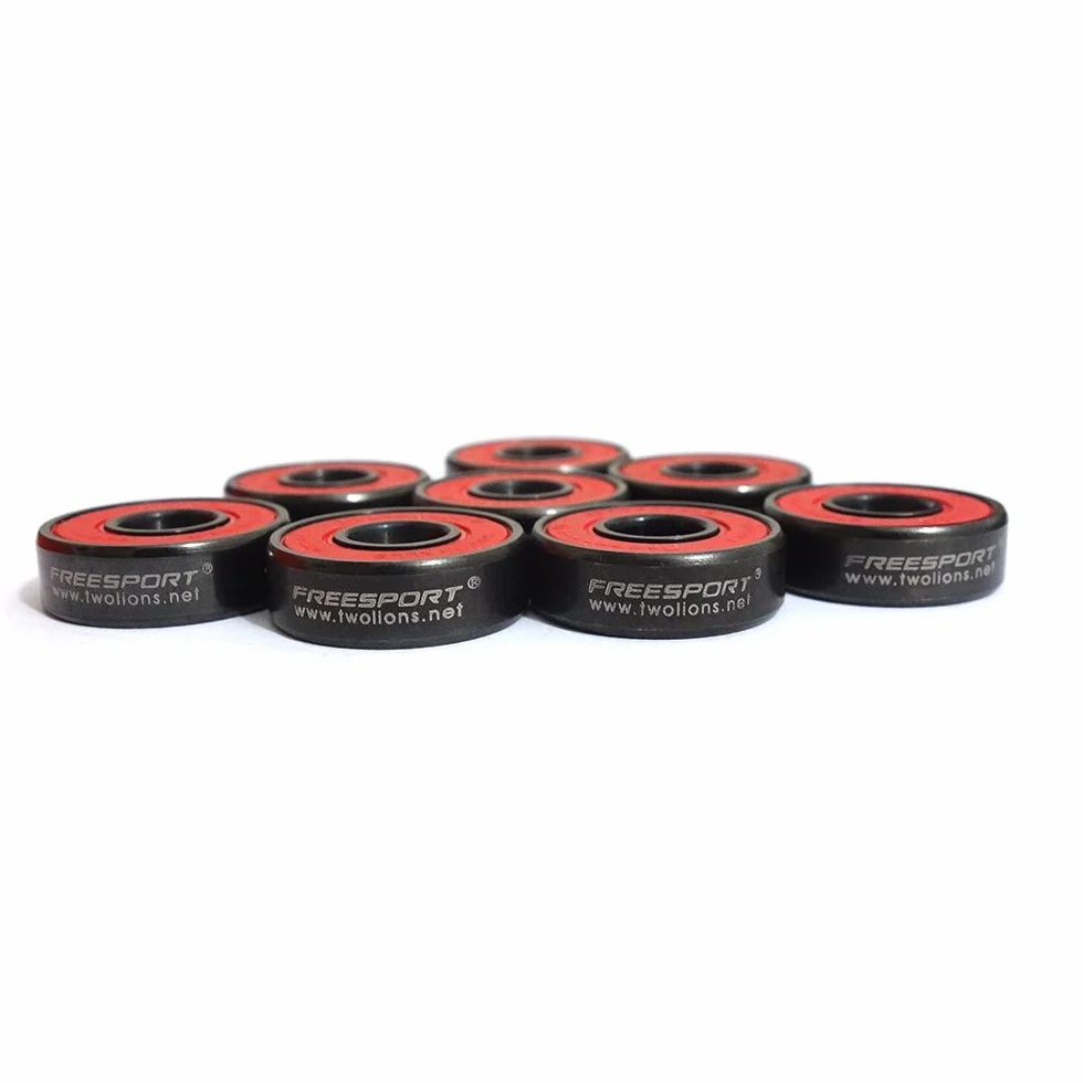 Cuscinetti di Pattino in Ceramica 608 RS Abec 9 Longboard Skateboard Bearings 8mm x 22mm x 7mm Nero