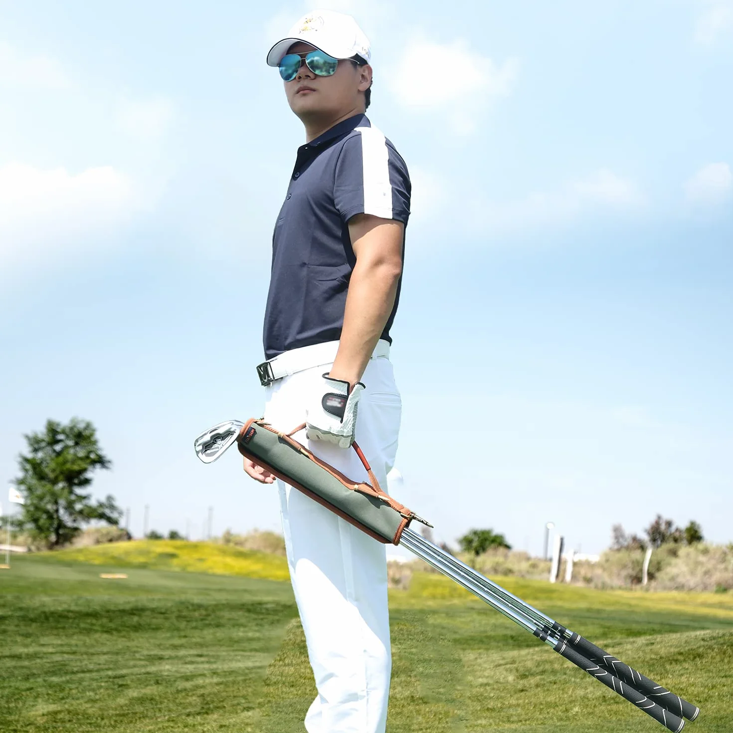 TOURBON Borsa da golf in tela leggera e pratica