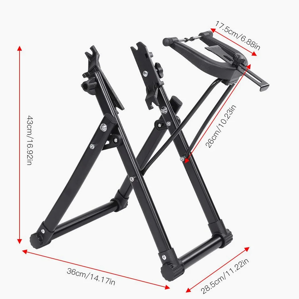 Estink Cavalletto Manutenzione Bici Supporto Universale per 16-29", Lega di Alluminio, Accessori Ruota Dentata