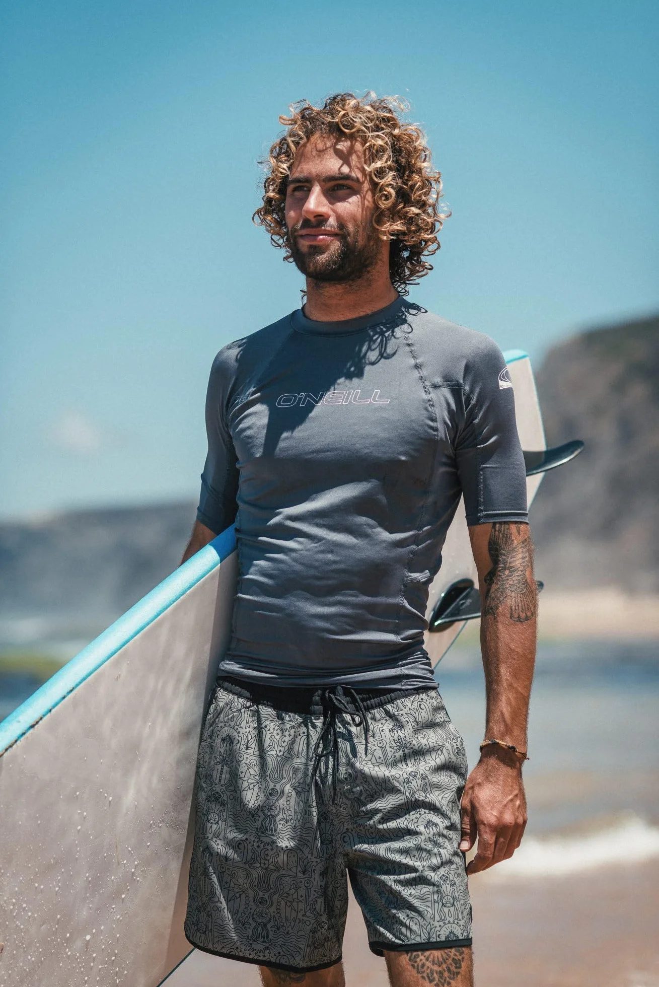 Oneill Wetsuits Basic Skins Crew Rash Vest męska maglia da muta a maniche corte