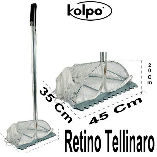 kolpo TELLINARO Grande ZINCATO da Pesca in Mare 45X35X20 CM