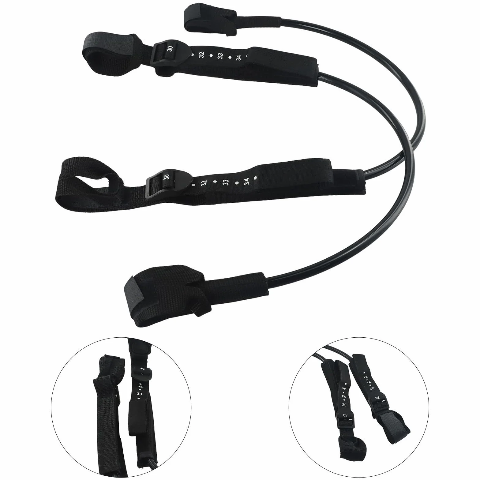 Imbracatura regolabile per windsurf 2 pezzi PU antiscivolo 52-71,1 cm 28-86,4 cm