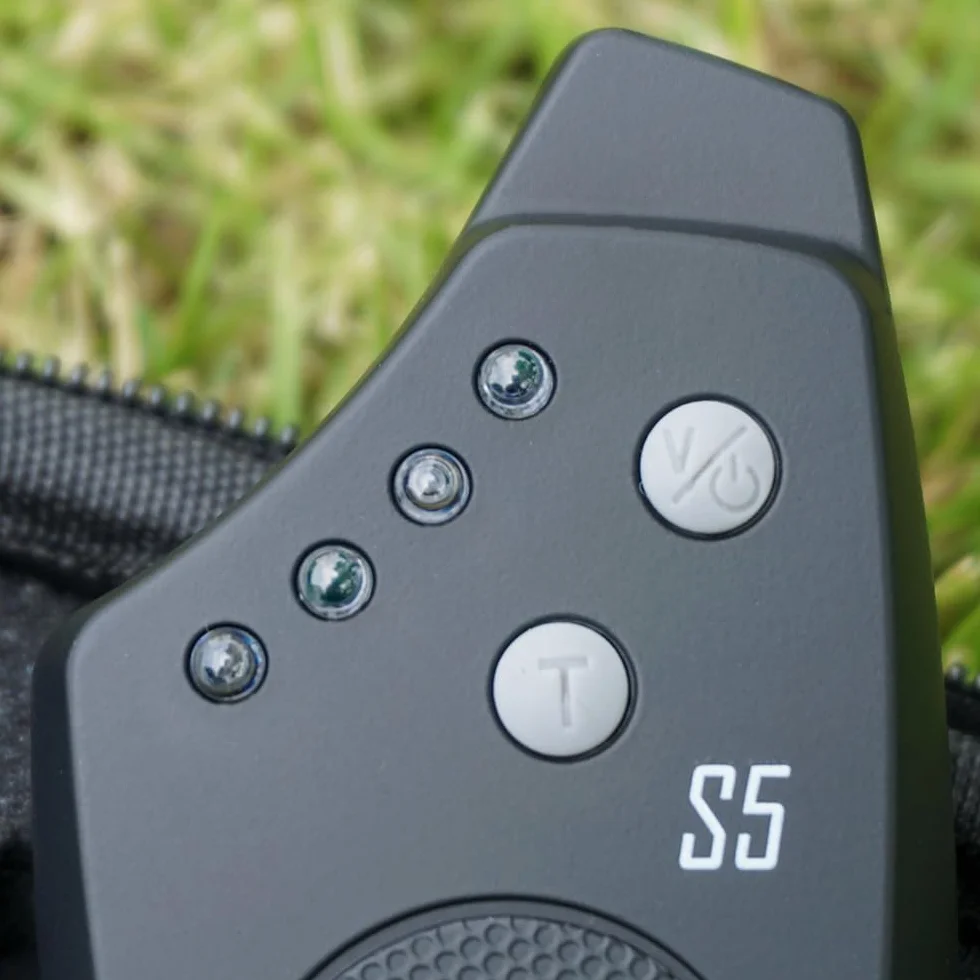 Hirisi Tackle Allarme di morso di pesca wireless impostato in borsa per il trasporto (FBM-S5-3)