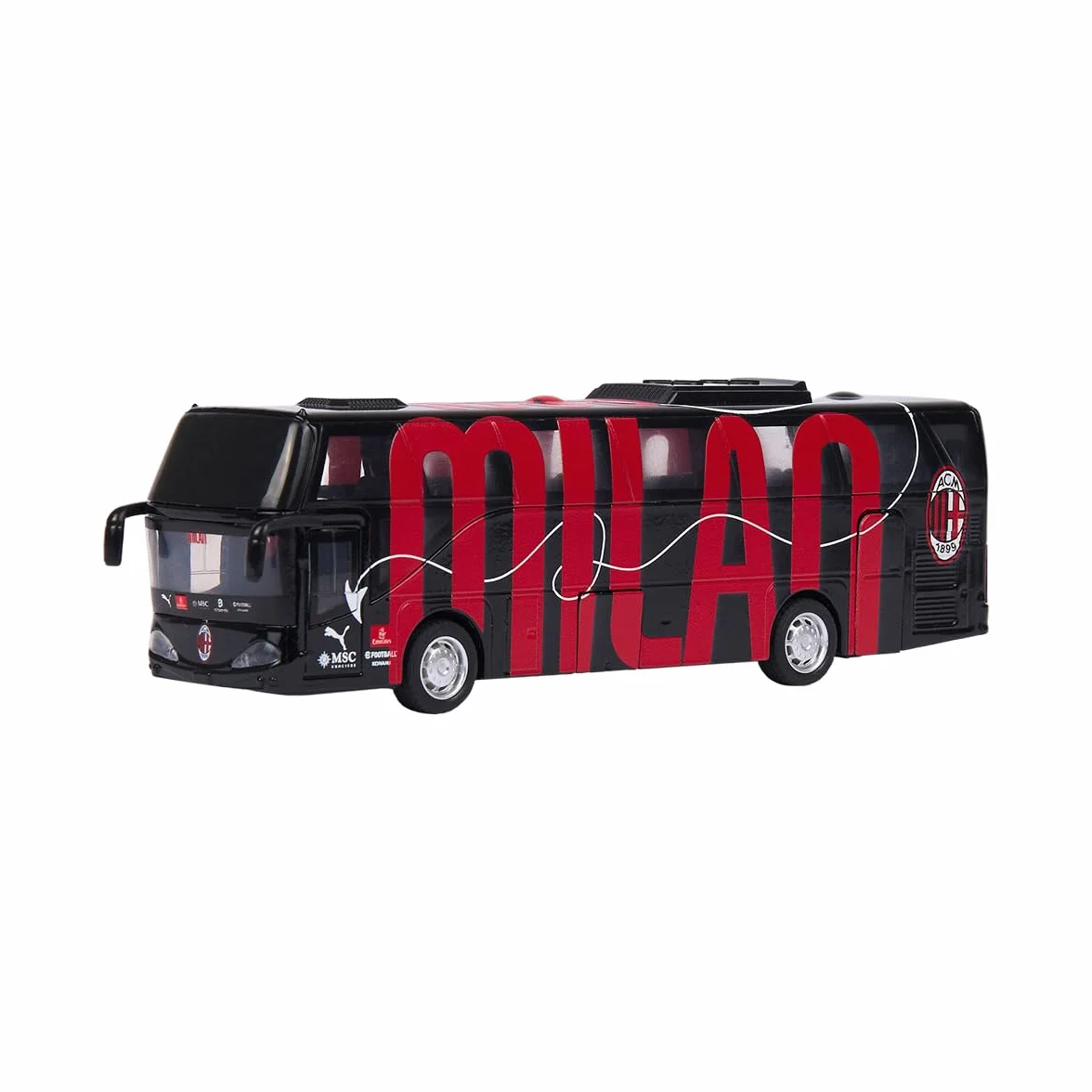 A.C. Milan Mini Bus Milan, Prodotto Ufficiale, Nero-Rosso