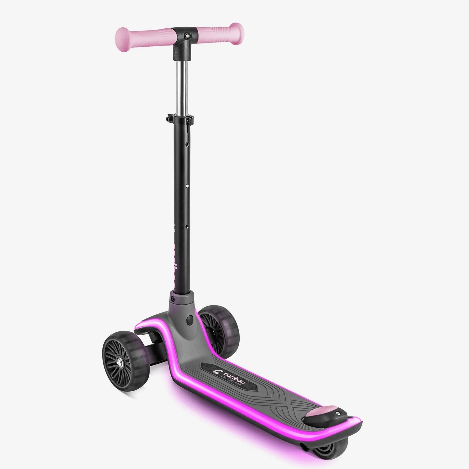 Cariboo Monopattino Bambino de 3 Anni - Scooter a 3 Ruote con Manubrio Regolabile e Luci LED - LEDstar